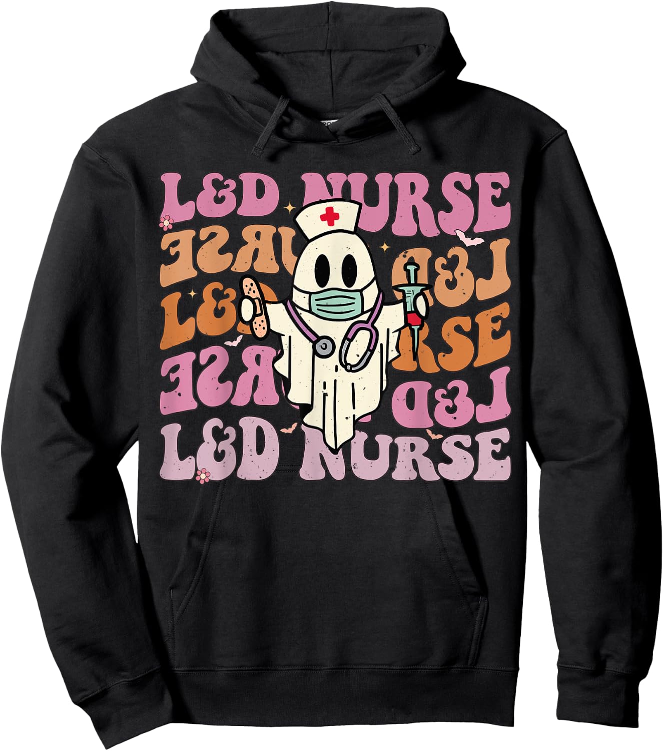 Groovy Labor & Delivery Funny Halloween Costume L&D Nurse Hoodie - Hoodie | Black