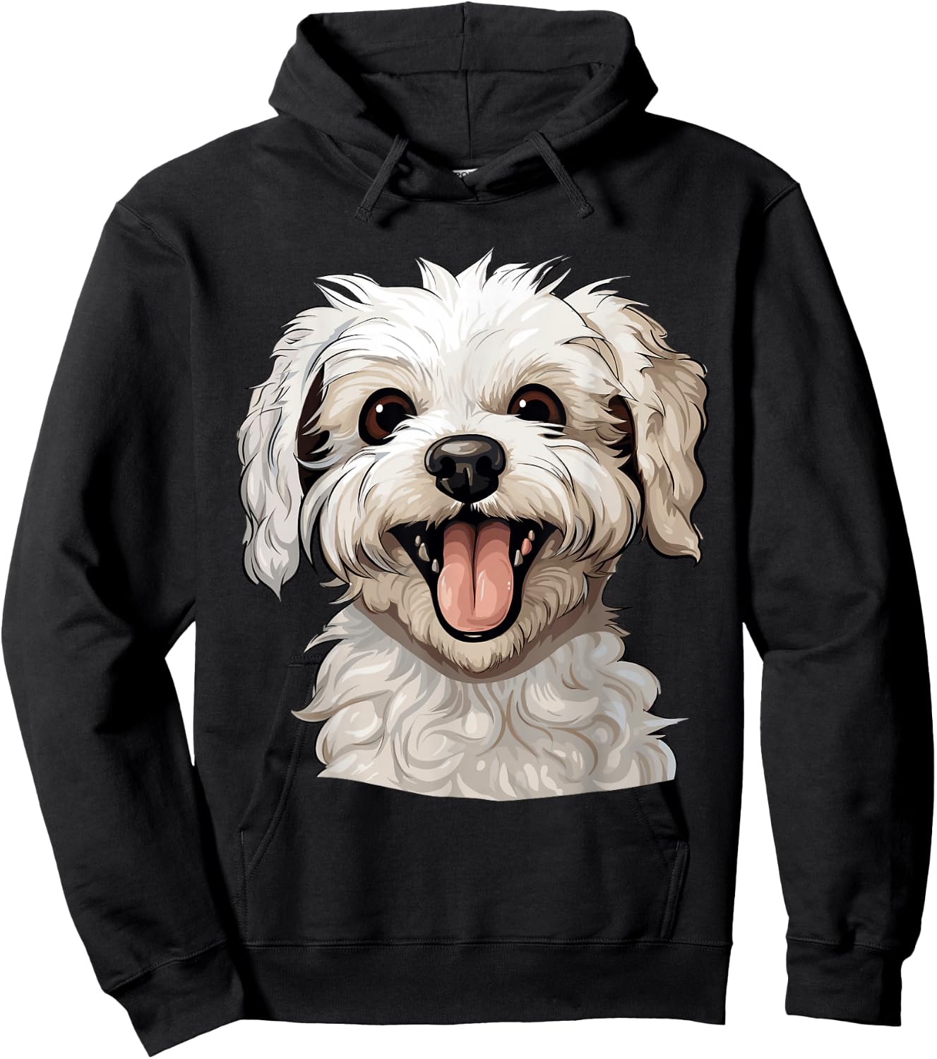 Cute Maltipoo Face Dog Lover Mom Pet Puppy Owner Print Art Hoodie - Hoodie | Black