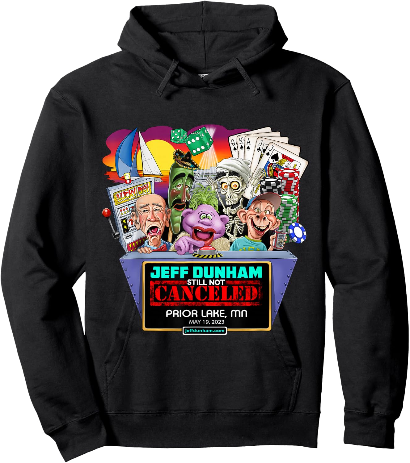 Jeff Dunham Prior Lake, MN (2023) Hoodie - Hoodie | Black