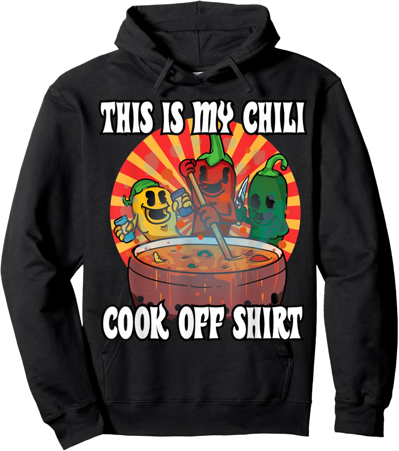 This Is My Chili Cook Off Shirt Hot And Spicy Chilli Pepper Hoodie - Hoodie | Black
