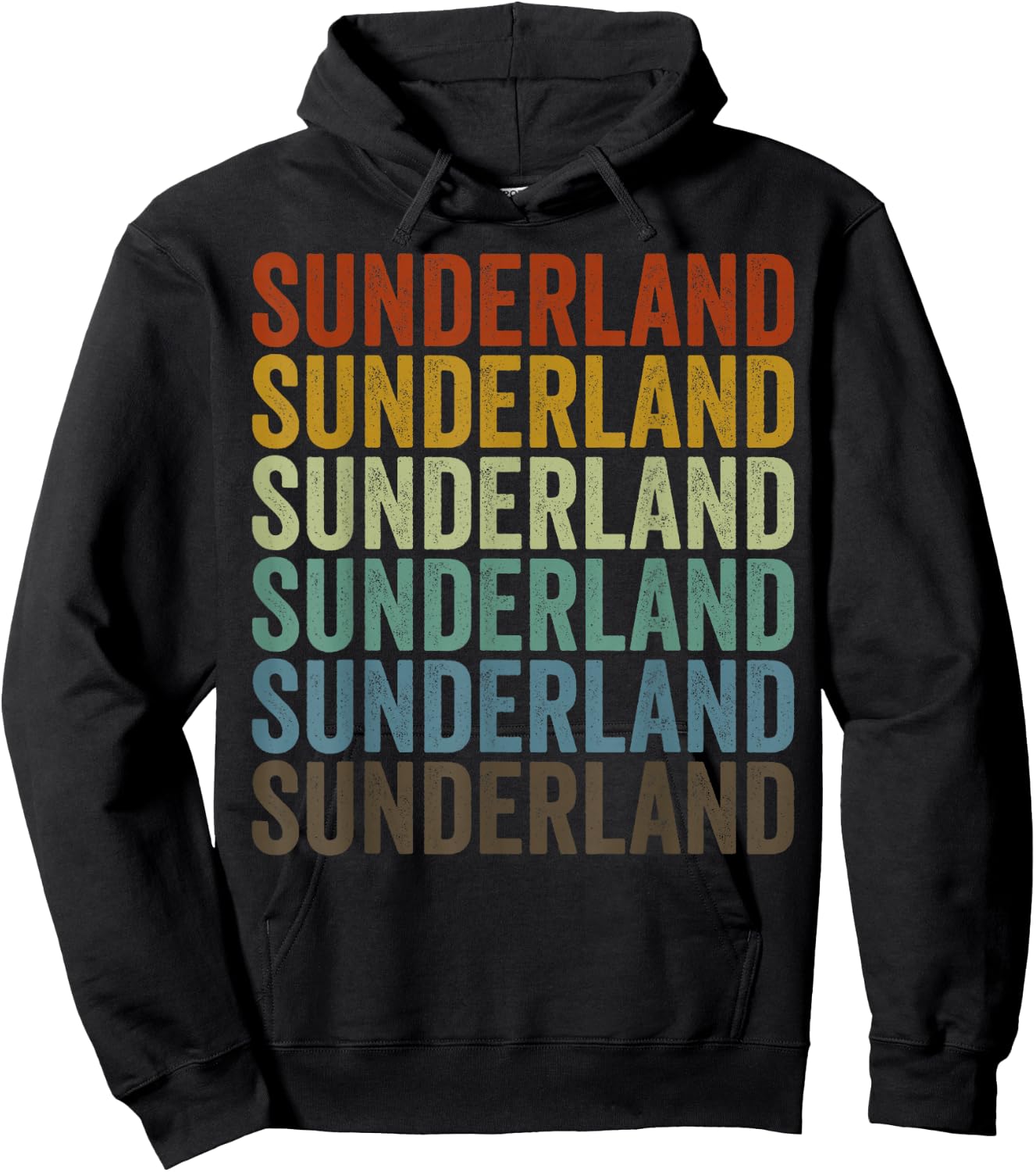 Sunderland City Retro Hoodie - Hoodie | Black