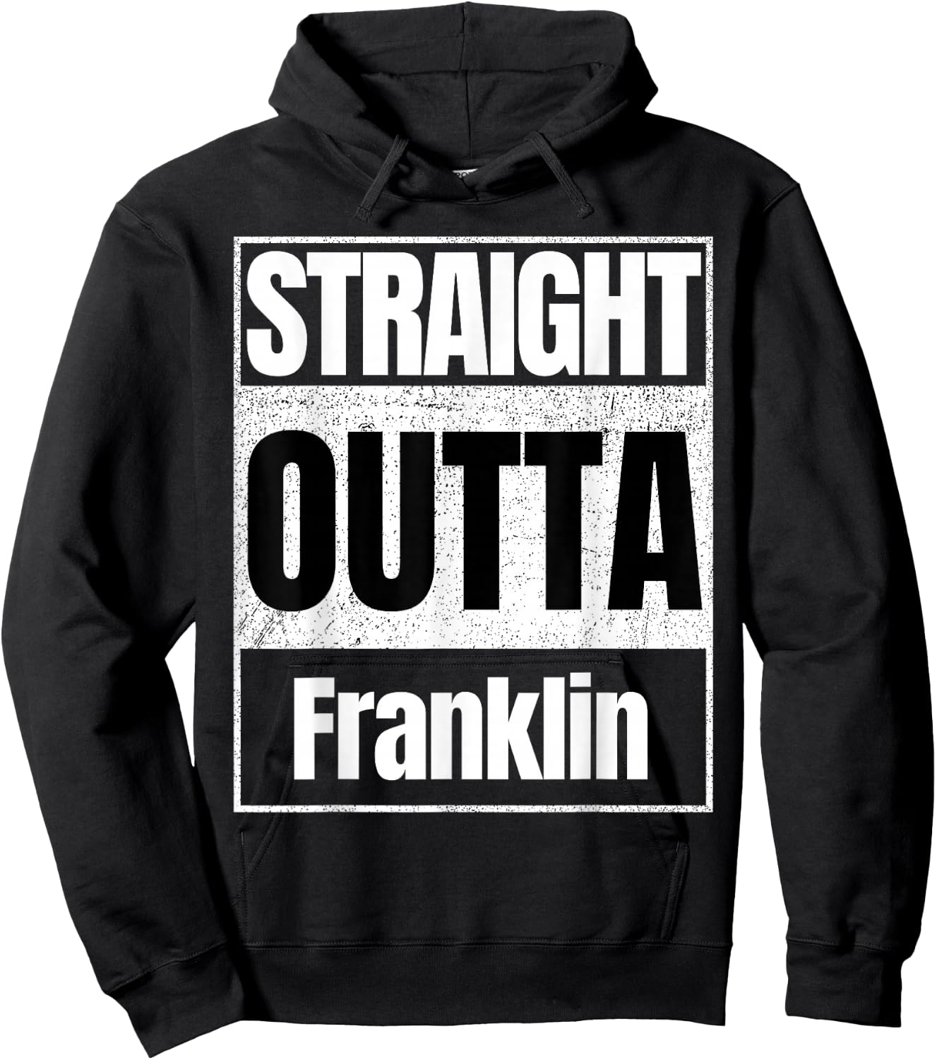 straight outta Franklin classic Men women kids girls boys Hoodie - Hoodie | Black