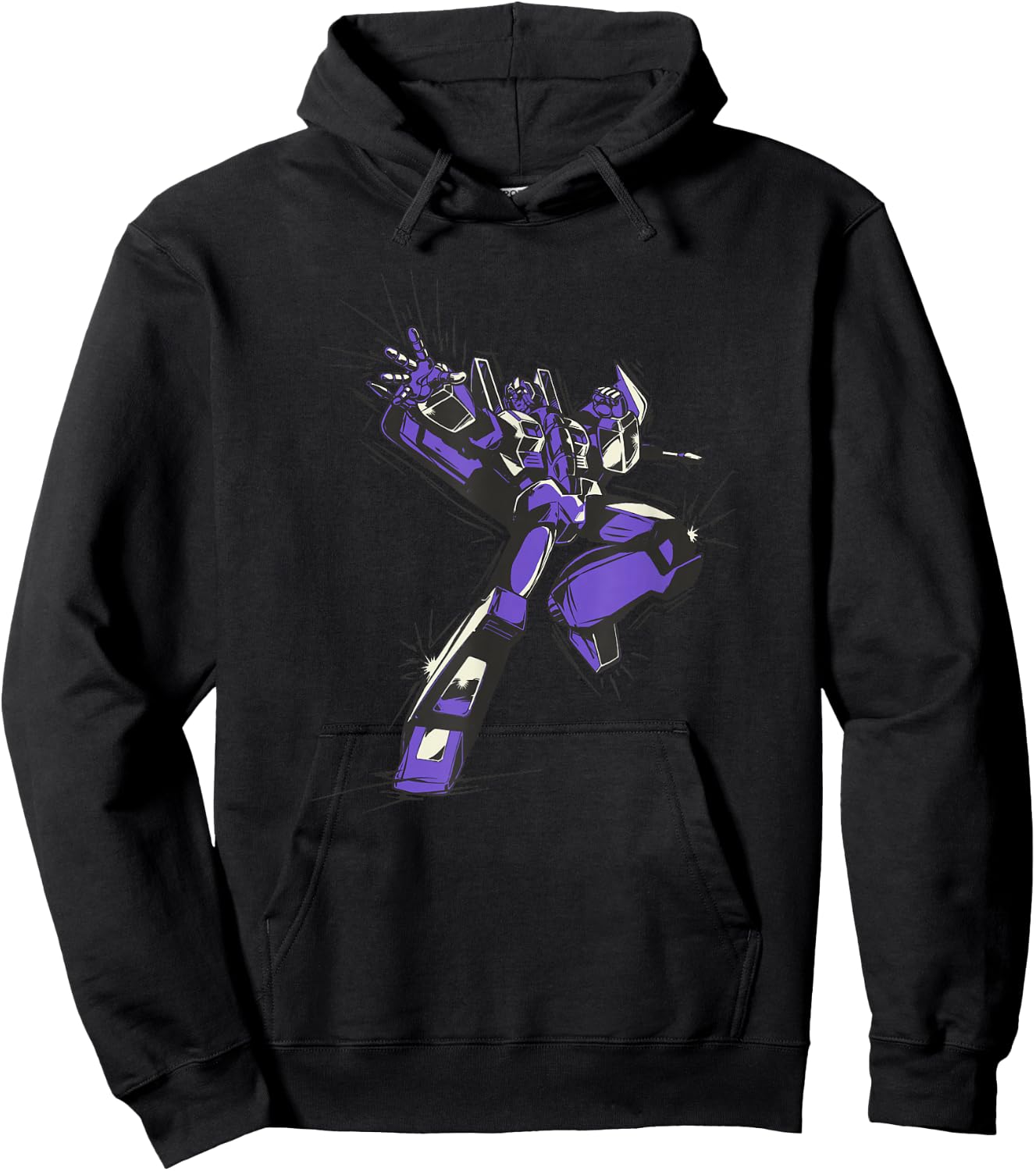 Transformers Starscream Battle Pose Japanese Comic Style Hoodie - Hoodie | Black