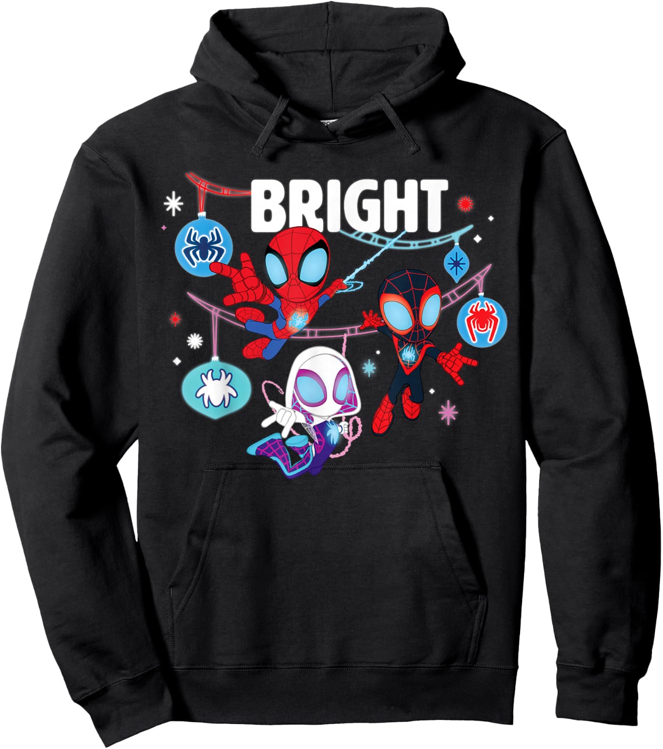 Marvel Spidey and His Amazing Friends Bright Christmas Hoodie - Hoodie | Black