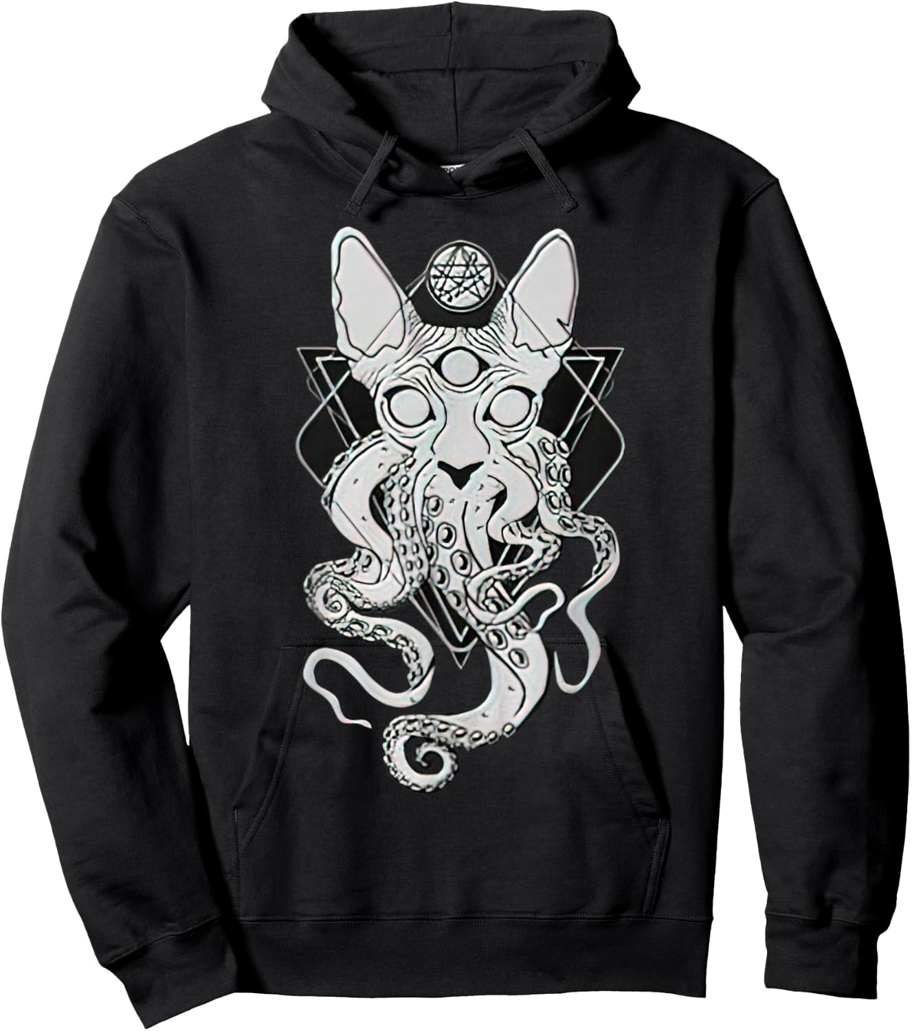 CATHULHU - the cosmic tentacle cat Hoodie - Hoodie | Black
