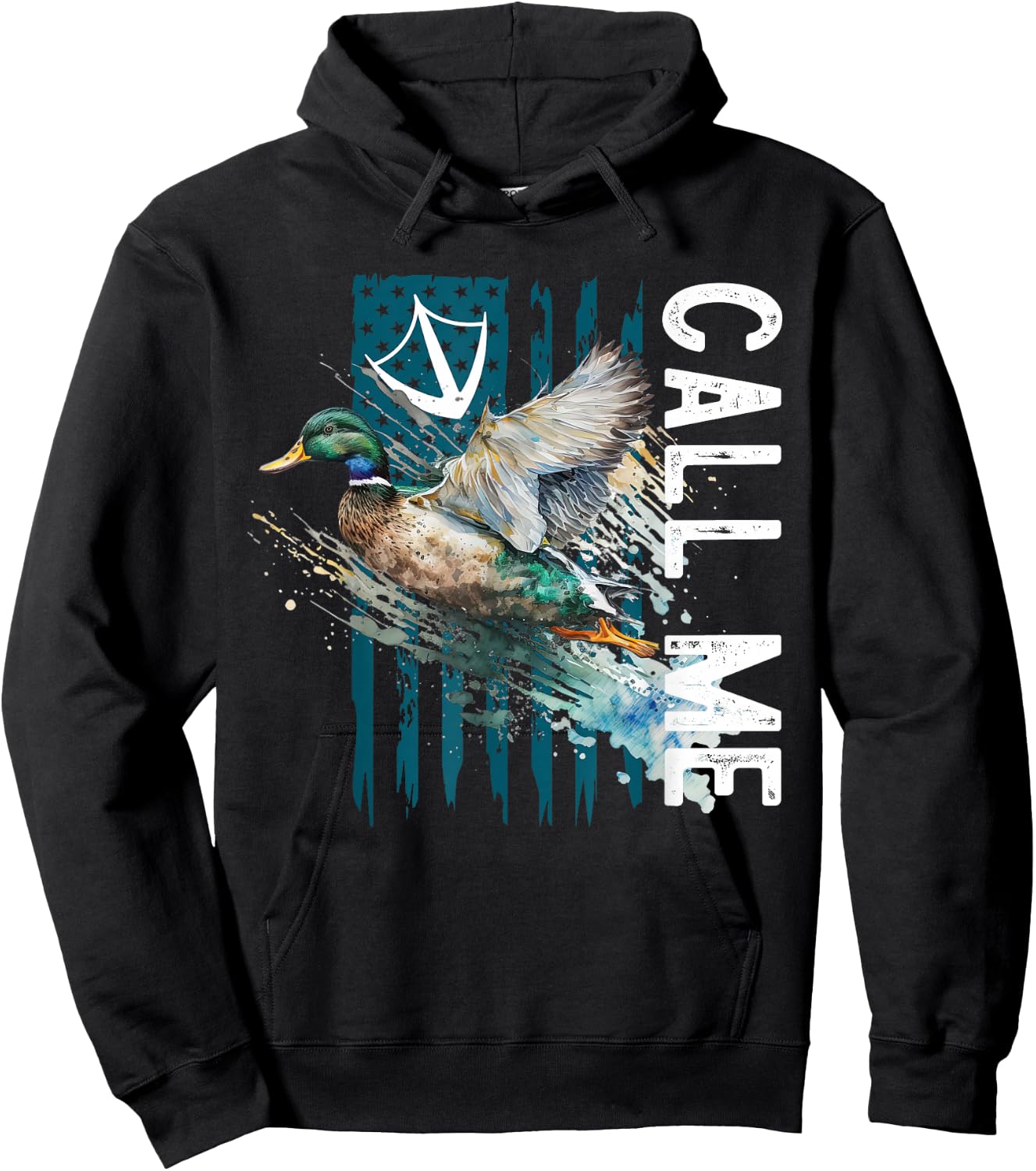 Call Me Mallard Duck Hunter Hunting Season Cute Duck Hunting Hoodie - Hoodie | Black