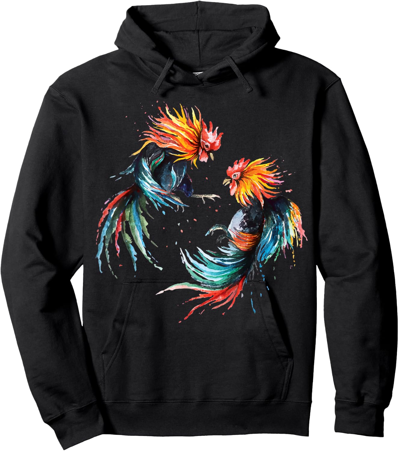 Fighting Rooster Art Chicken Chinese Zodiac Pride & Brave Hoodie - Hoodie | Black