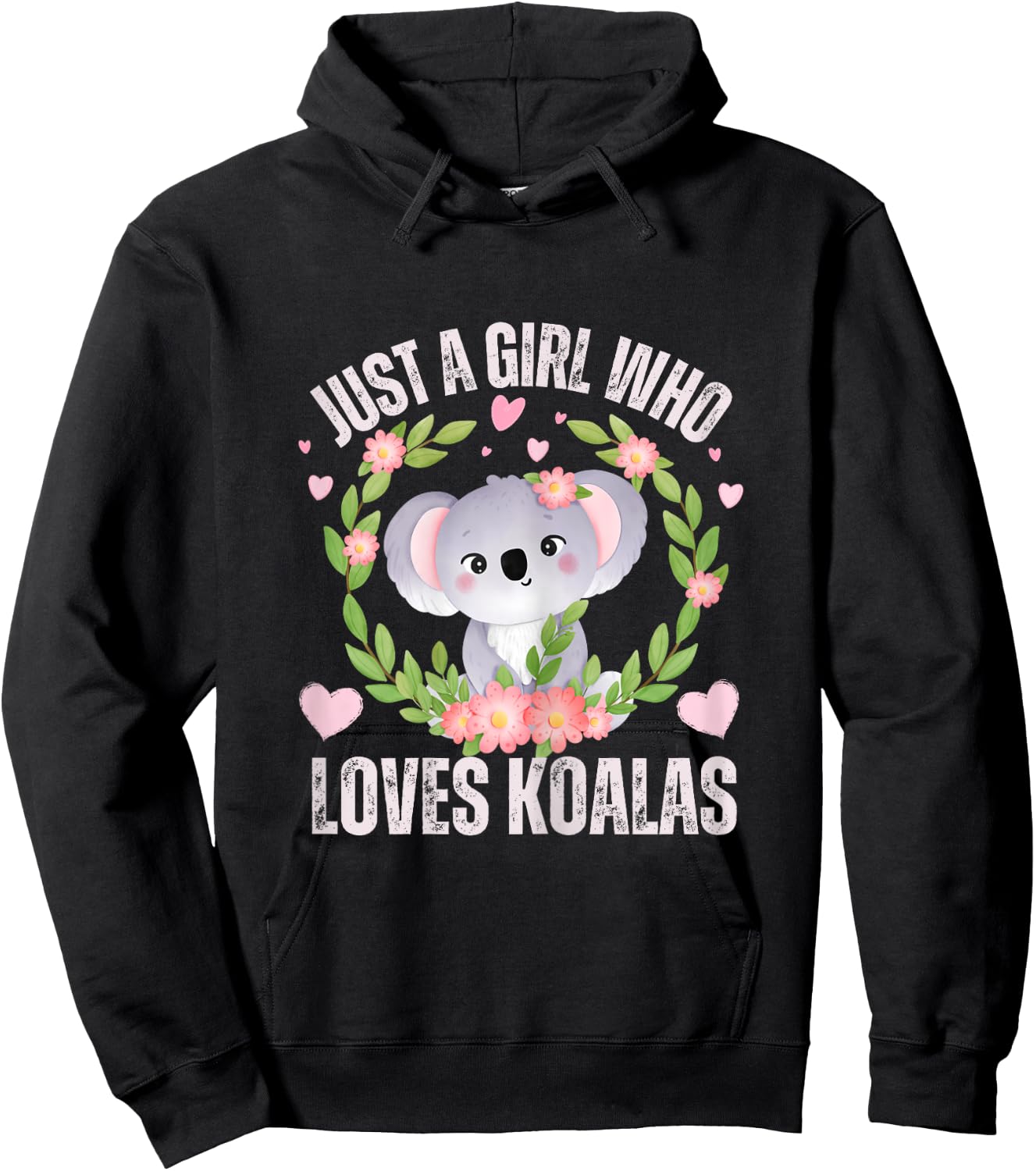 Just A Girl Who Loves koalas Funny Cute koala Lover Girls Hoodie - Hoodie | Black