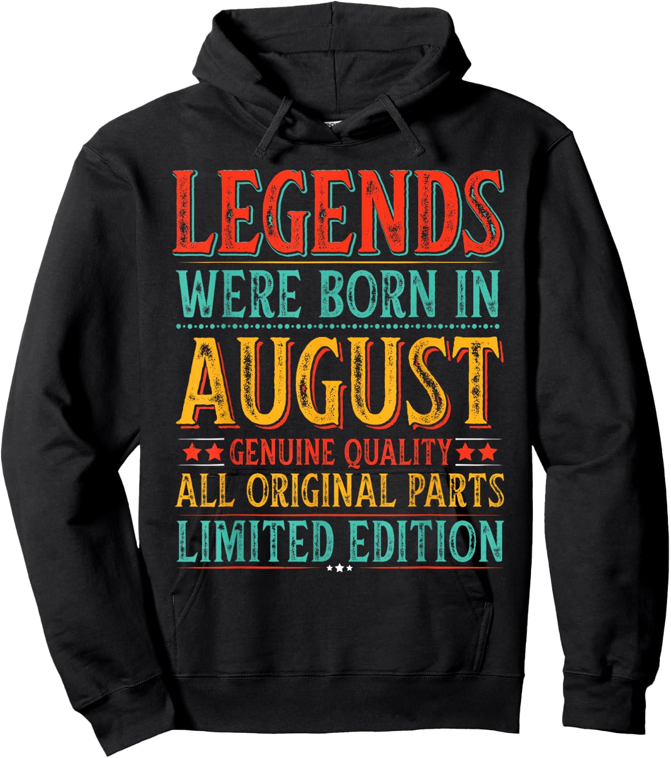 August Birthday Legends Were Born in August Funny Husband Hoodie - Hoodie | Black
