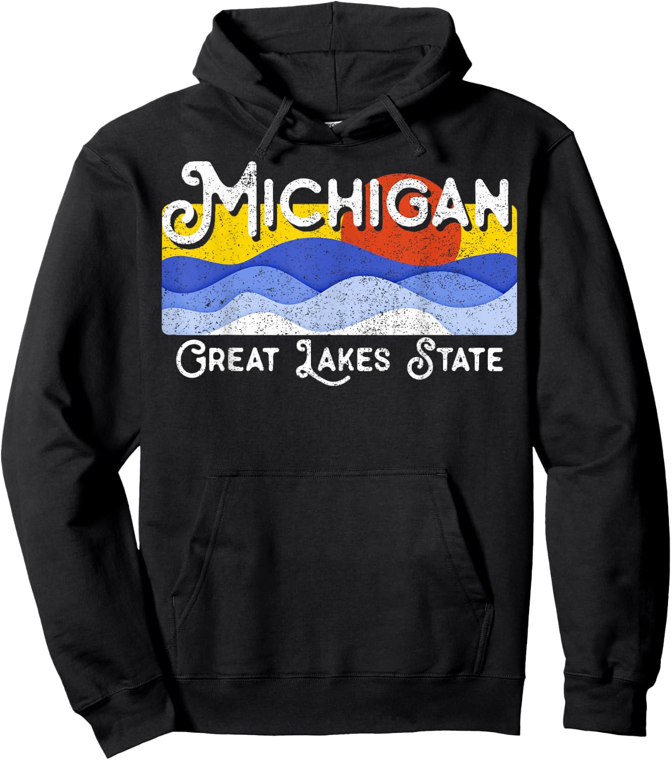 Great Lakes State Michigan Yooper Michiganian Vacation Hoodie - Hoodie | Black