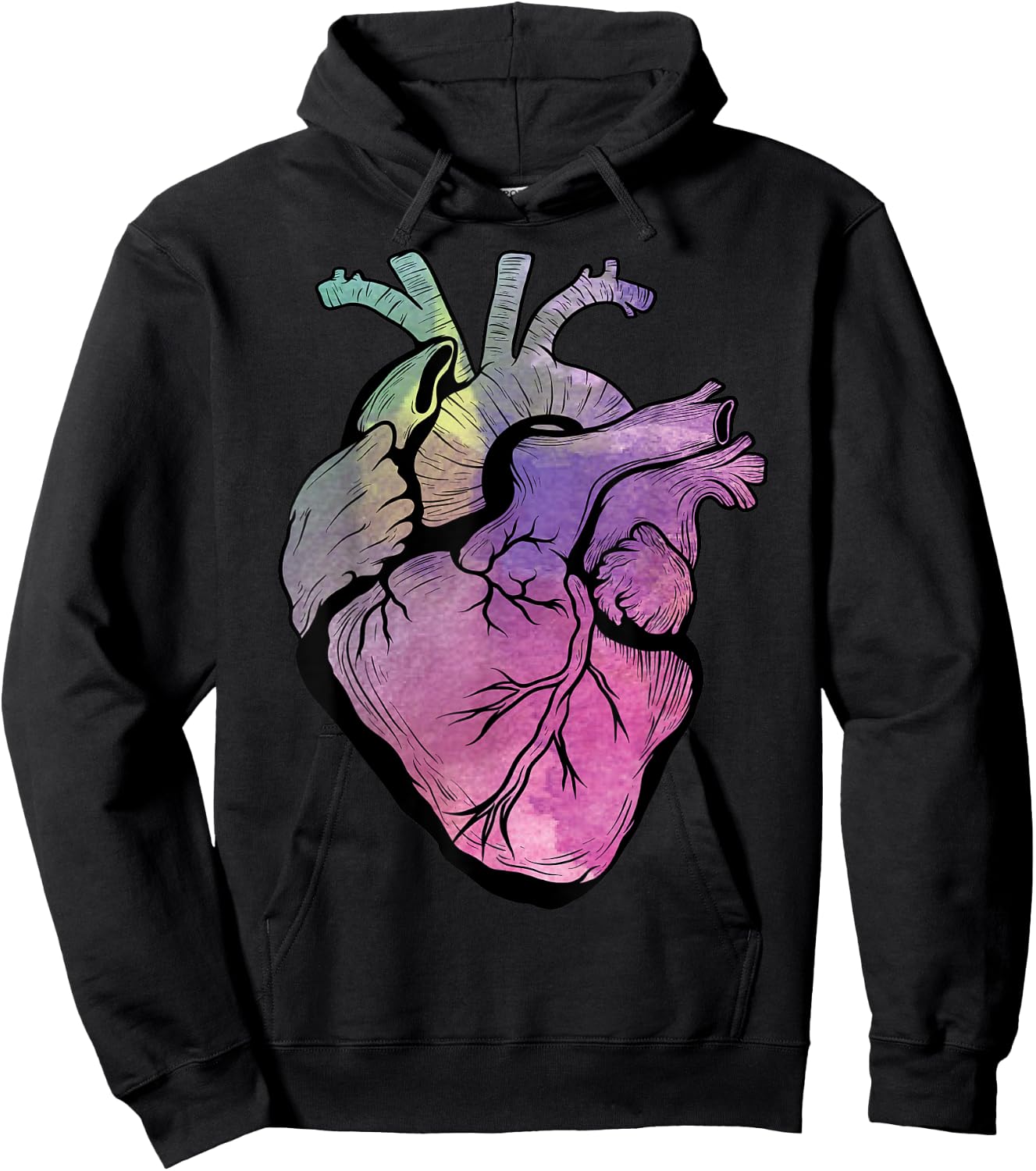 Real Human Heart Graphic Medical Anatomical Cardiologist Hoodie - Hoodie | Black