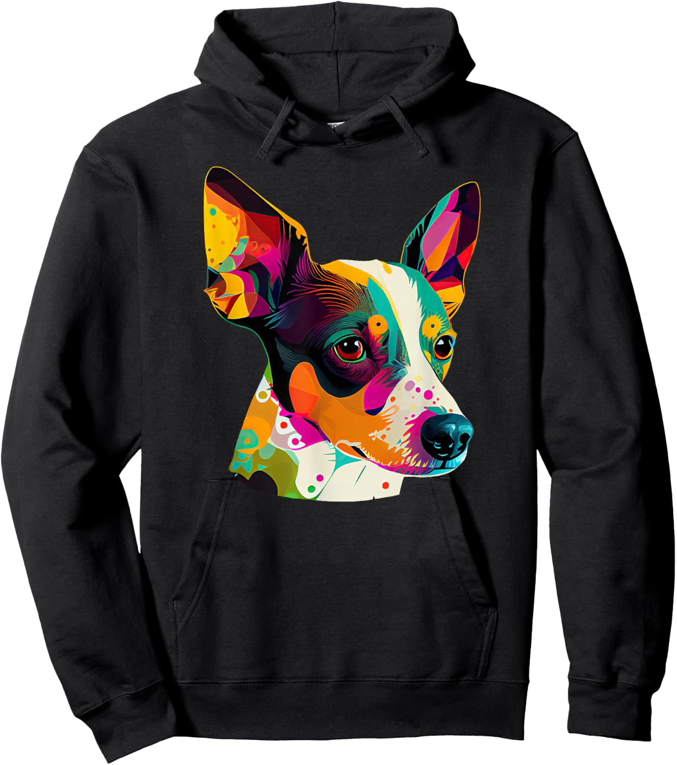 Rat Terrier Lover Pop Art Rat Terrier Dog Hoodie - Hoodie | Black