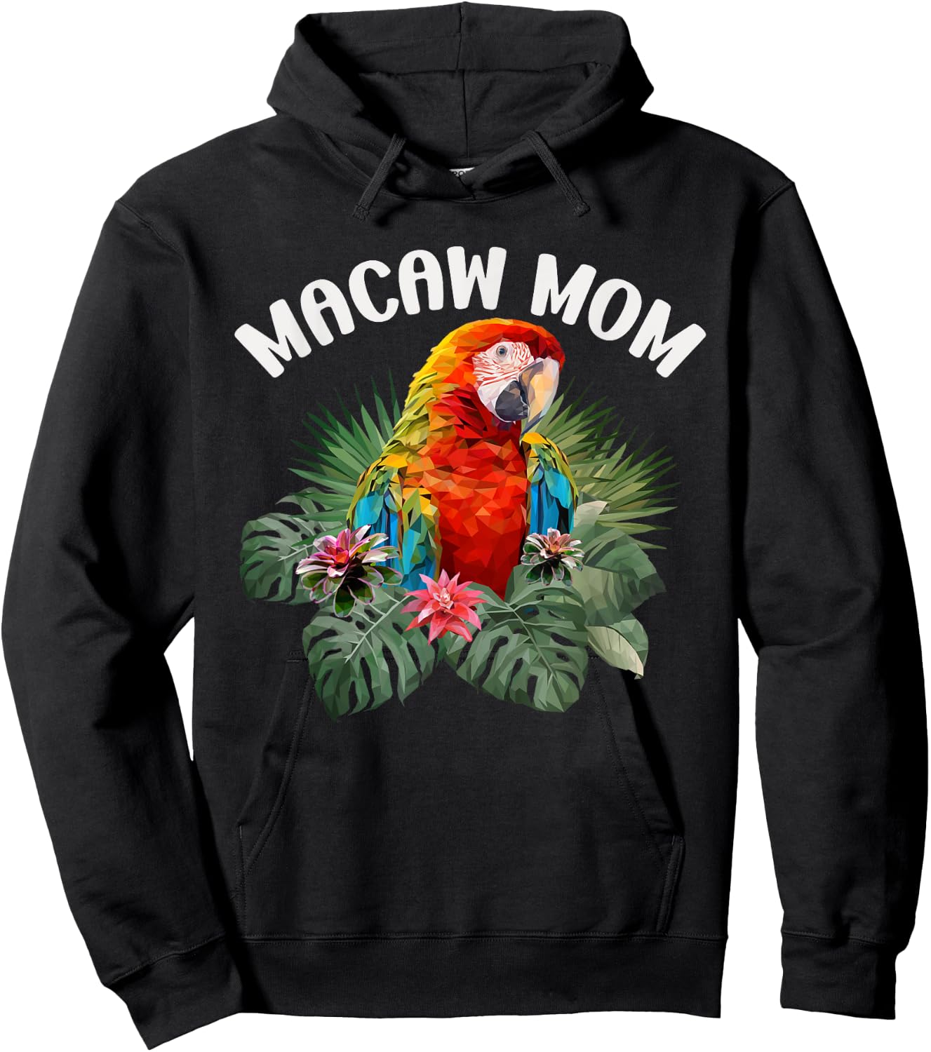 Macaw Mom Cute Scarlet Macaw Parrot Bird Women's Hoodie - Hoodie | Black