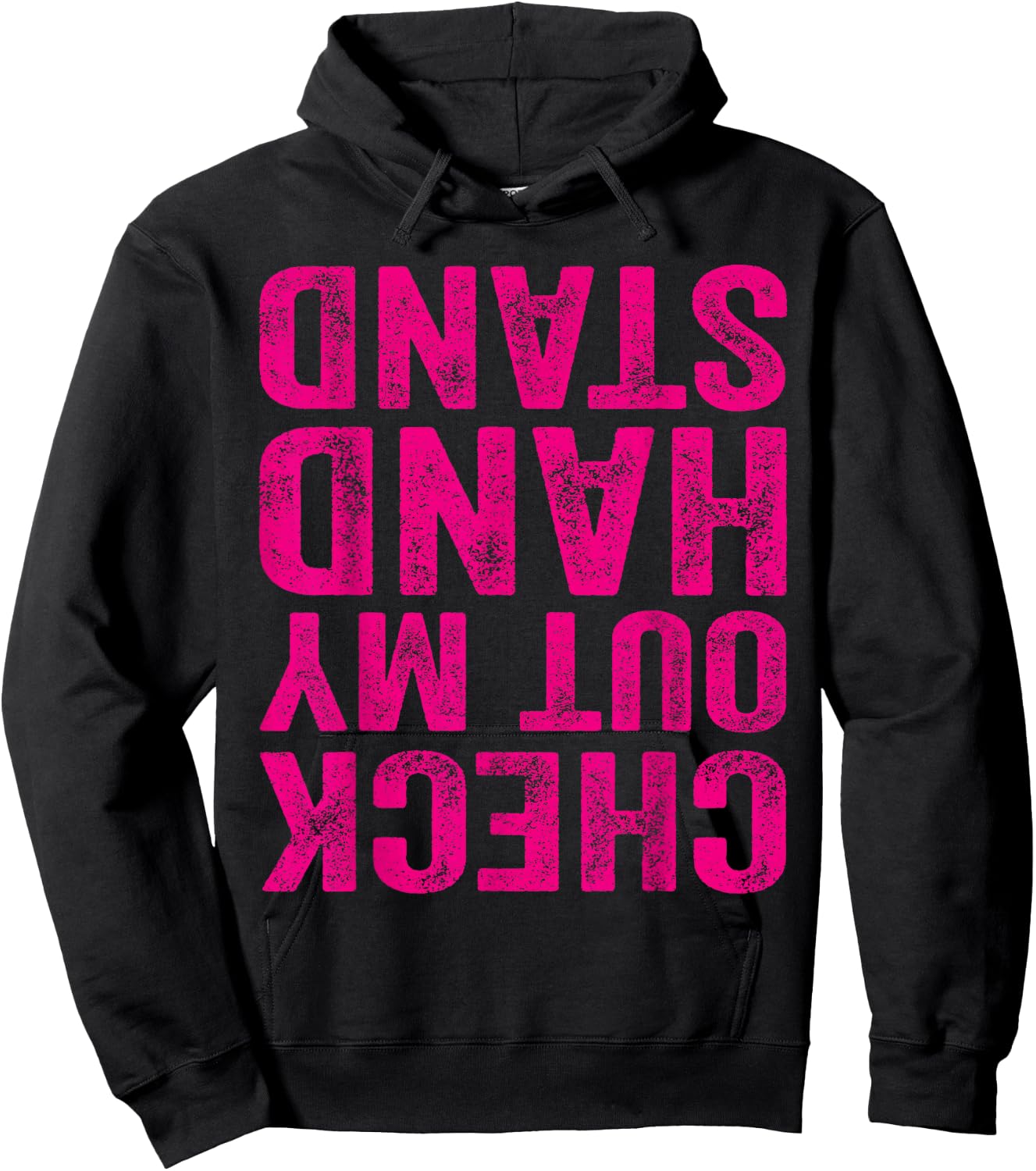 Check Out My Handstand Gymnast Yoga Funny Girls Gymnastics Hoodie - Hoodie | Black
