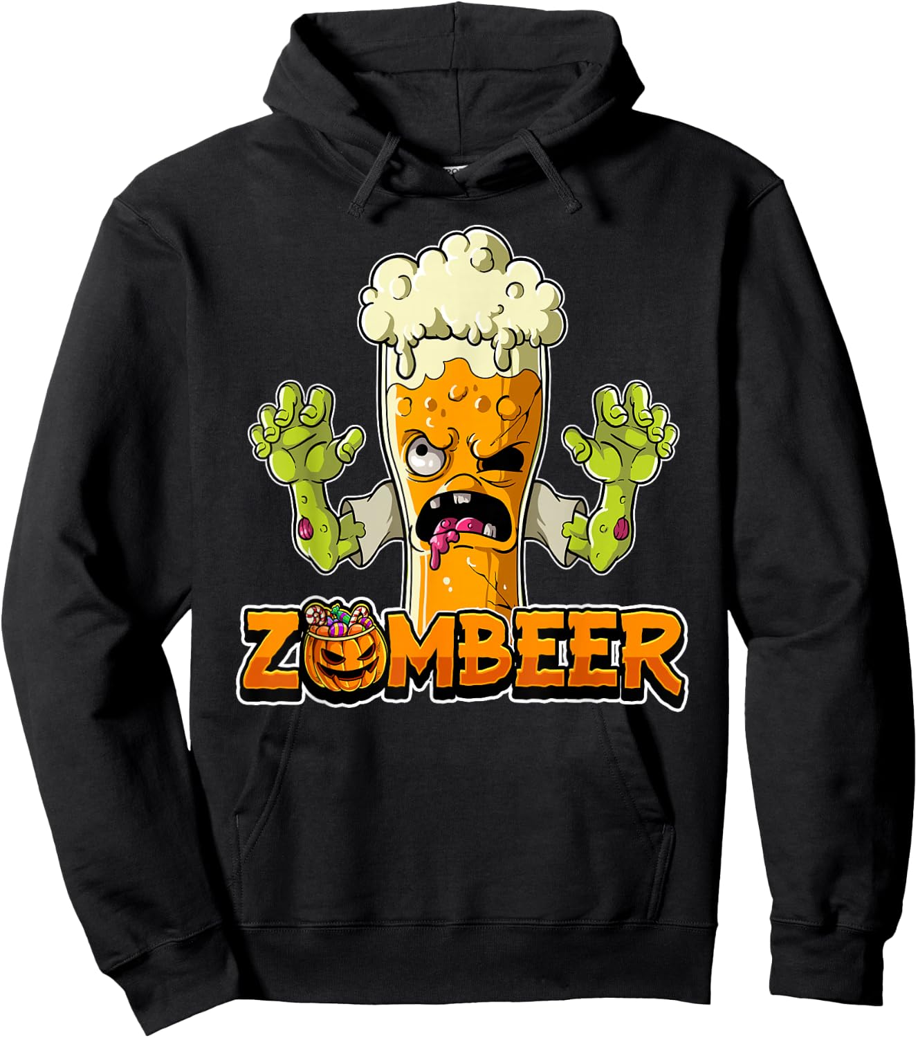 Zombeer Halloween Zombie Hoodie - Hoodie | Black