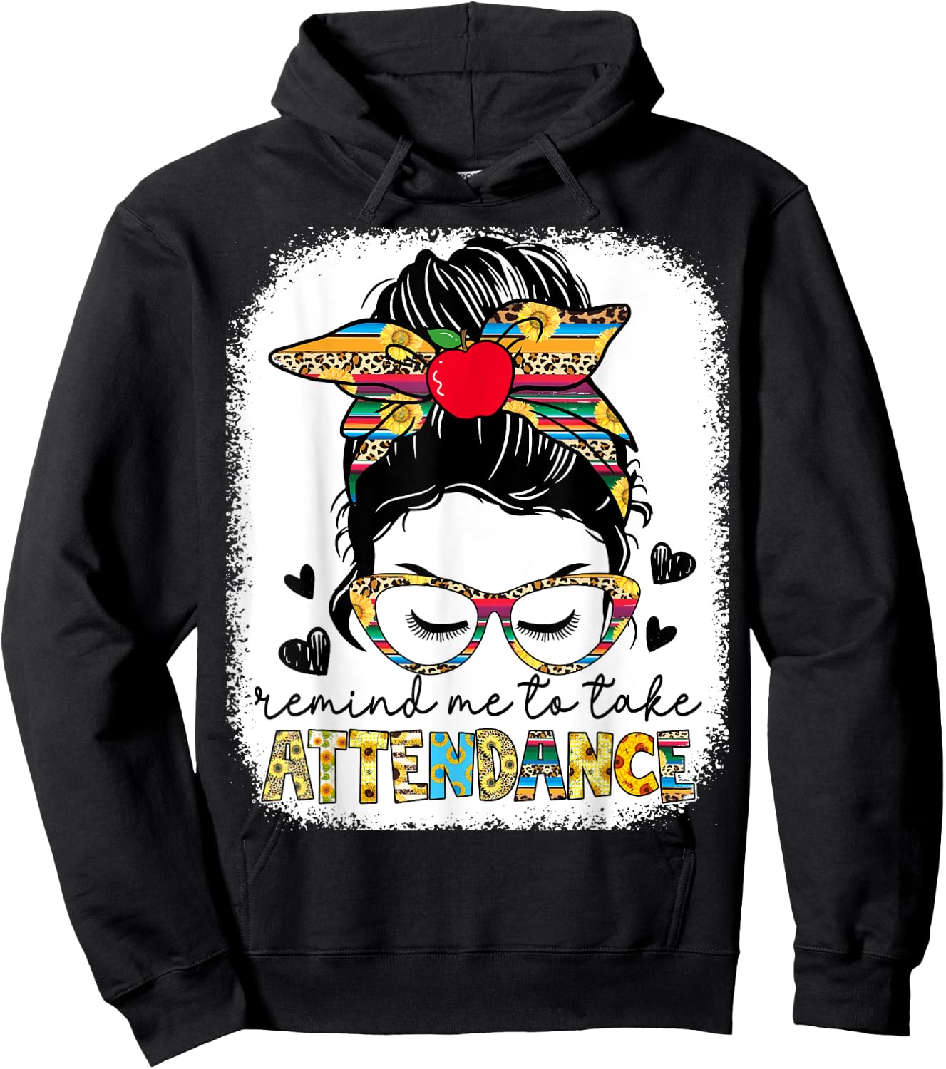 Funny Teacher Remind Me to Take Attendance Back School Women Hoodie - Hoodie | Black