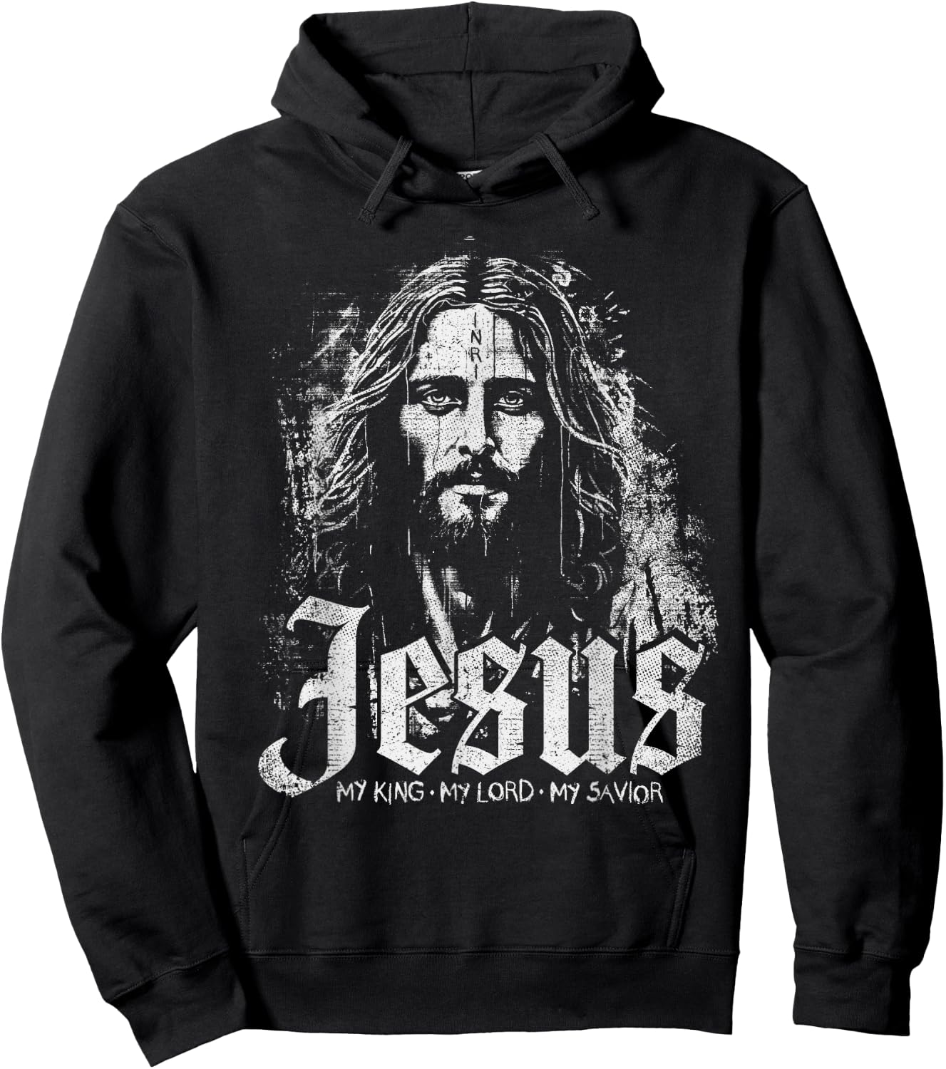 Jesus Christ My King My Lord My Savior Prayer Christian Hoodie - Hoodie | Black
