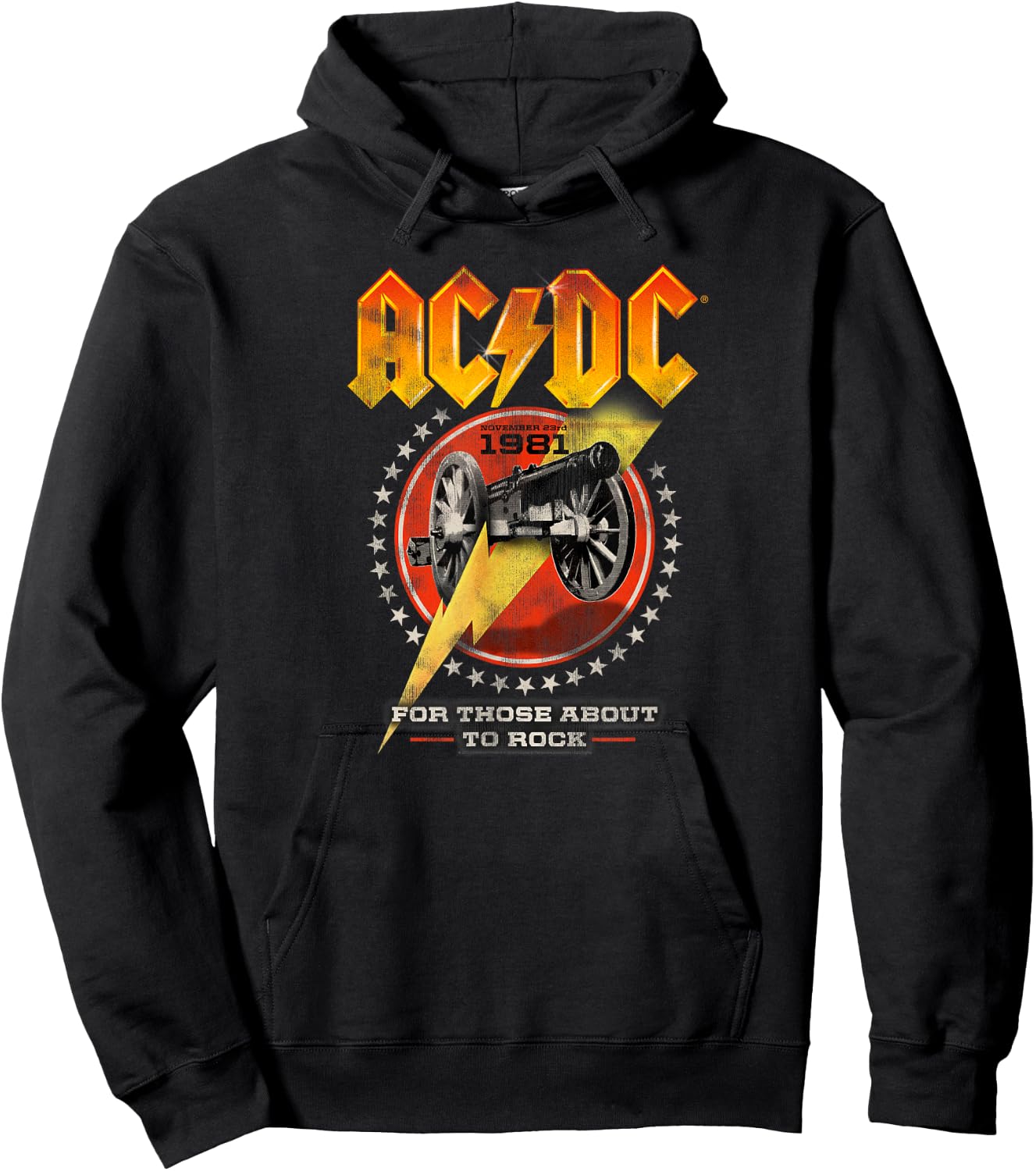 Official AC/DC For Those About To Rock 1981 Rock Band Music Hoodie - Hoodie | Black