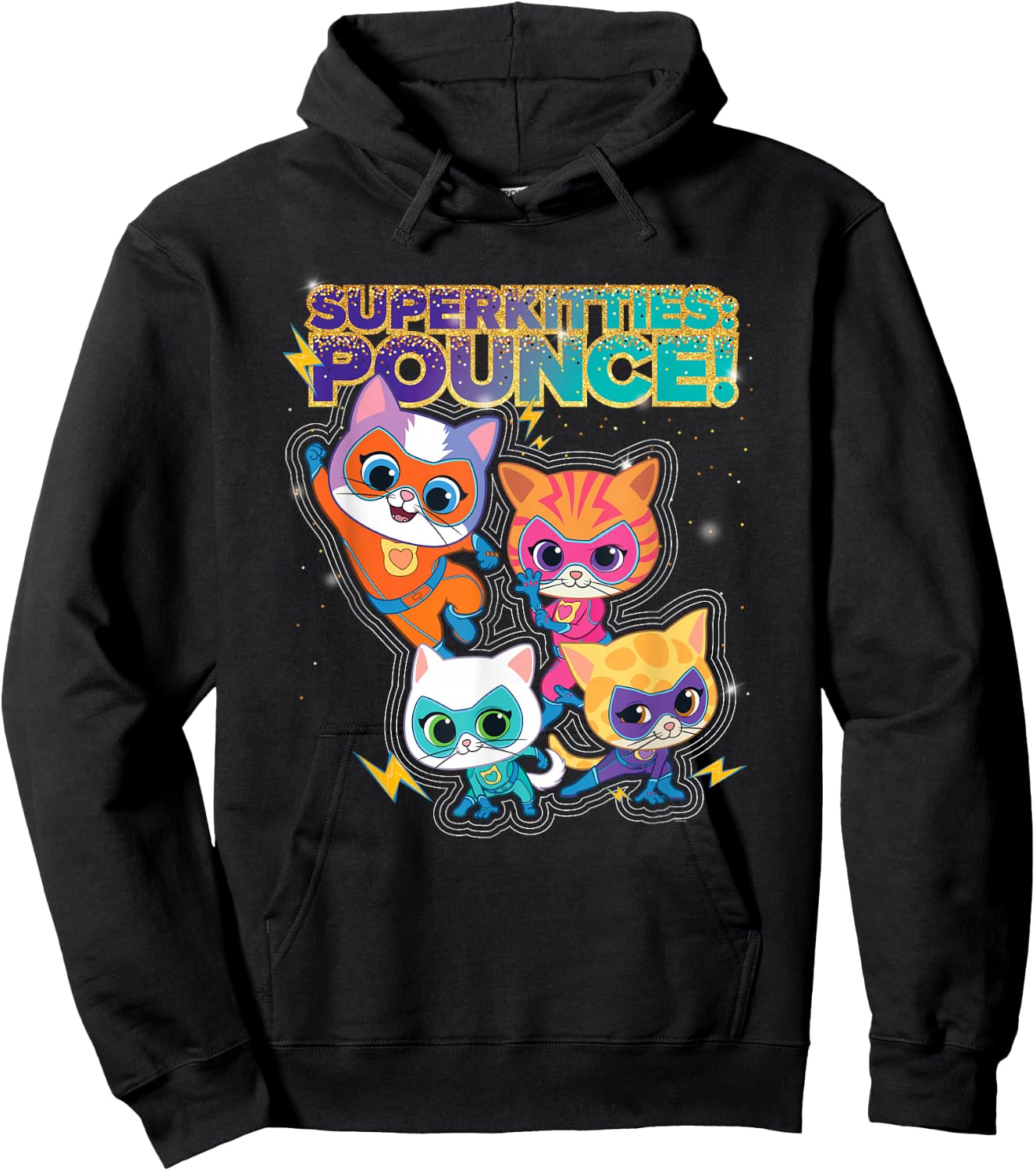 Disney Junior SuperKitties Pounce! Full Team Hoodie - Hoodie | Black