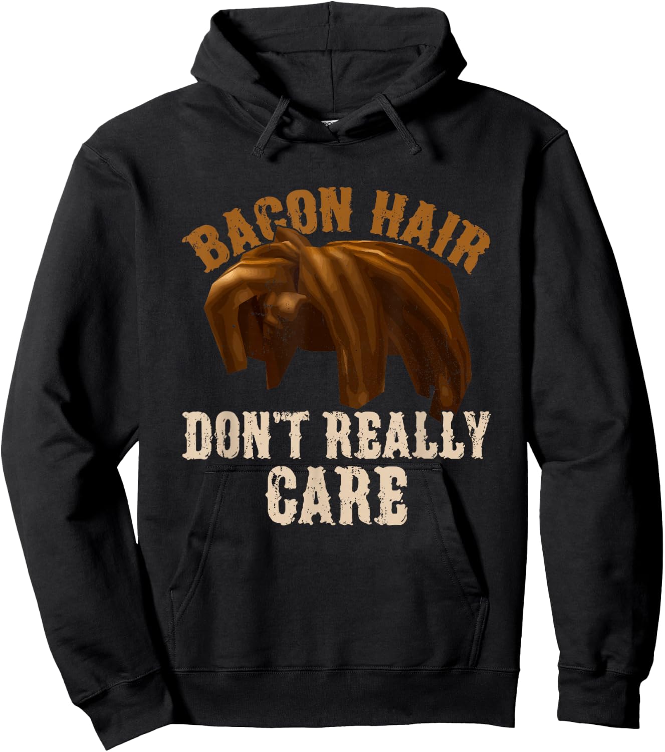 Bacon Hair Don't Really Care For Boy Video Gamers Hoodie - Hoodie | Black