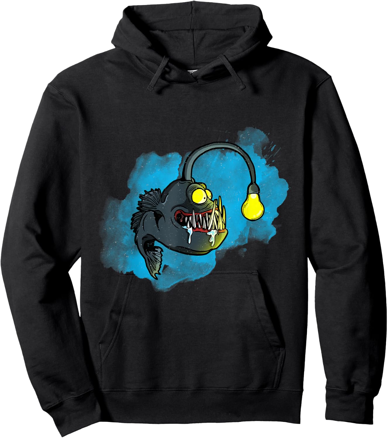 Funny Anglerfish for fishing and Sea Monster Lovers Hoodie - Hoodie | Black