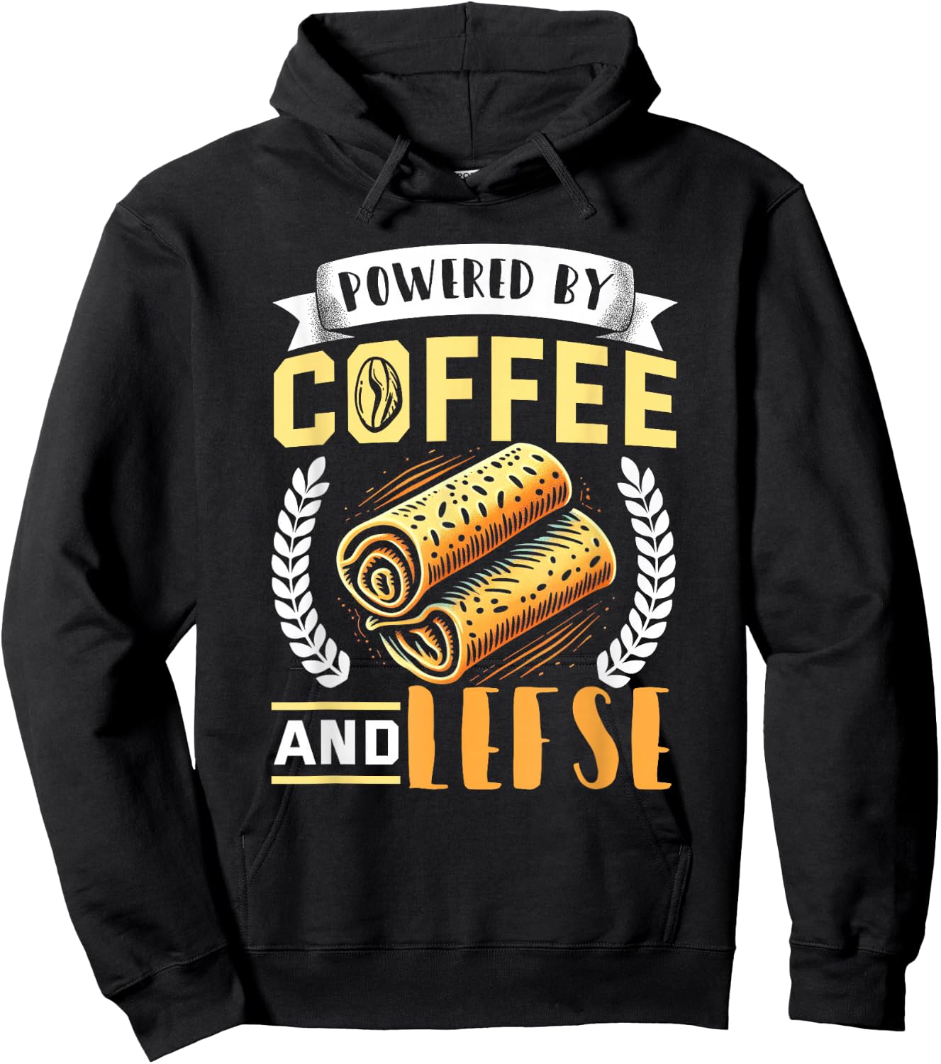 Lefse Shirt Funny Coffee Lover Norwegian Food Lefse Lover Hoodie - Hoodie | Black