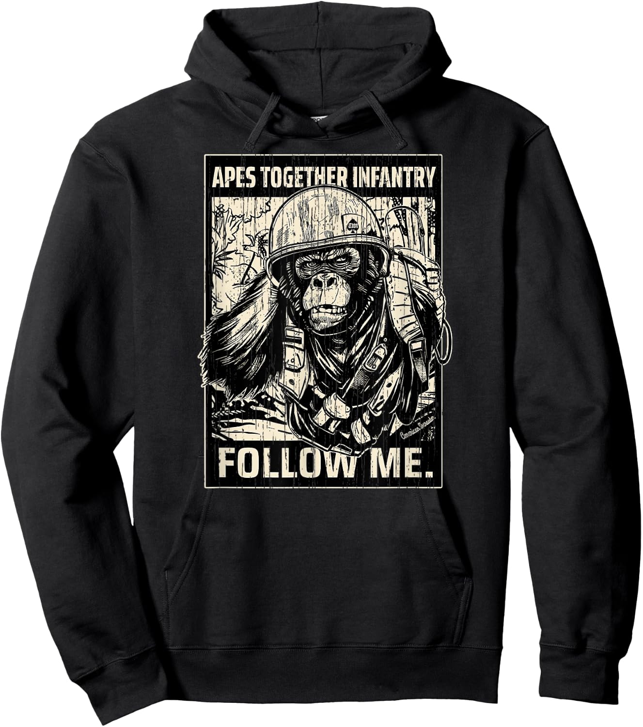 American Marauder: Apes Together Infantry Follow Me Hoodie - Hoodie | Black