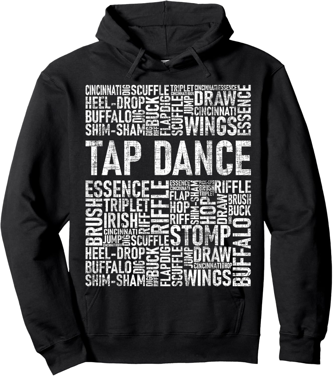 Tap Dance - Word Cloud Dancing Choreography Competition Hoodie - Hoodie | Black