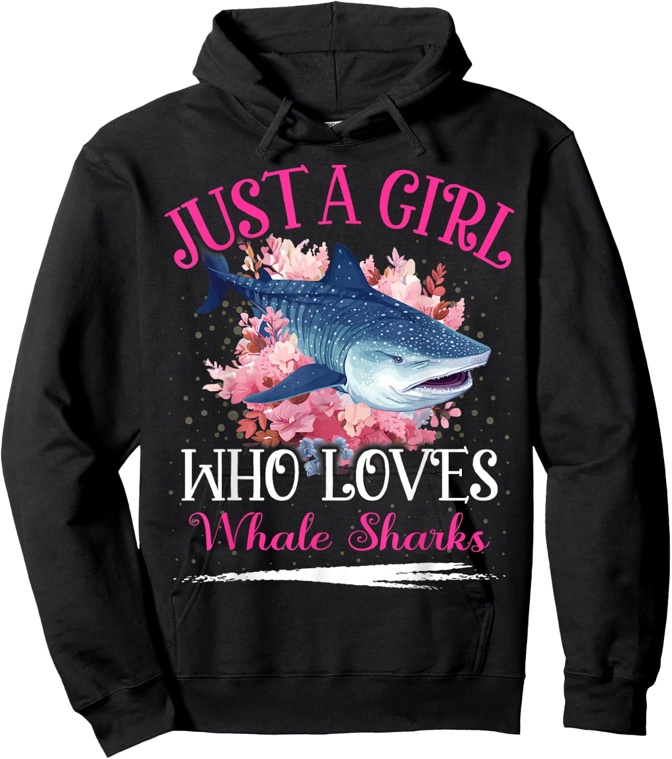 Just A Girl Who Loves Whale Shark Girls Hoodie - Hoodie | Black