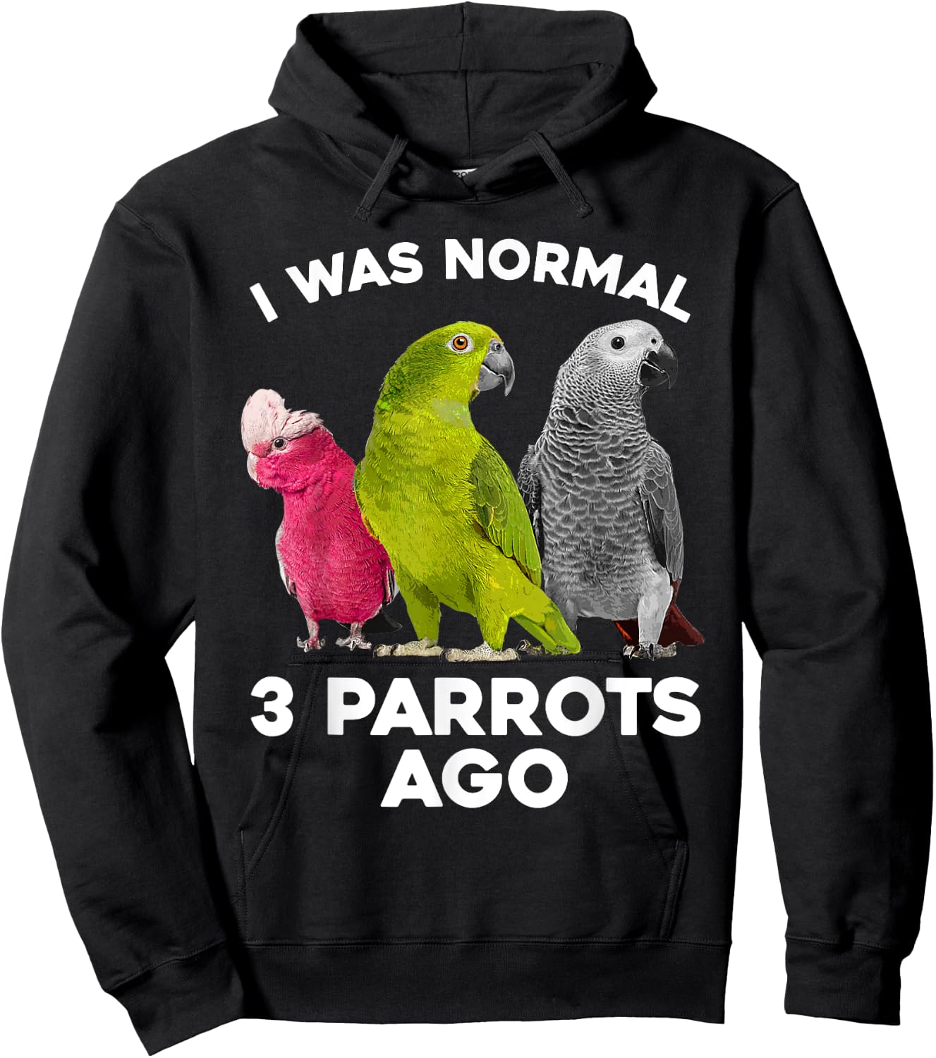 Cool Parrot Art Women Cockatoo Cockatiel Macaw Bird Hoodie - Hoodie | Black
