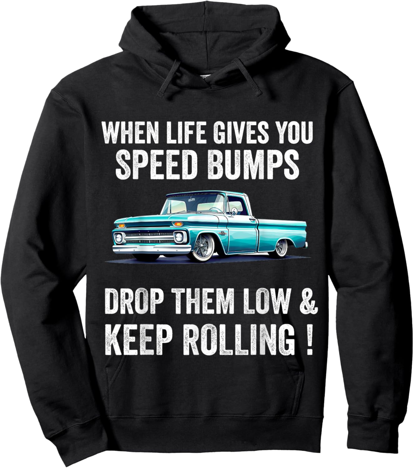 Lowered Trucks Lowrider Pickups Mini Truck Slammed Hoodie - Hoodie | Black