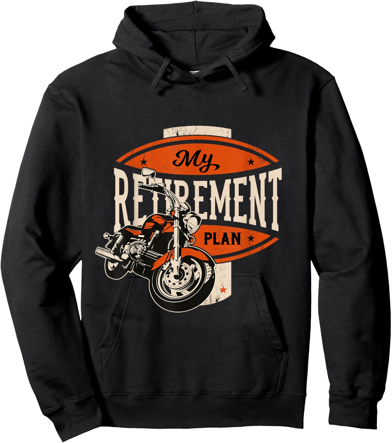 Retirement Plan Biker Gift Motorcycle Rider Hoodie - Hoodie | Black