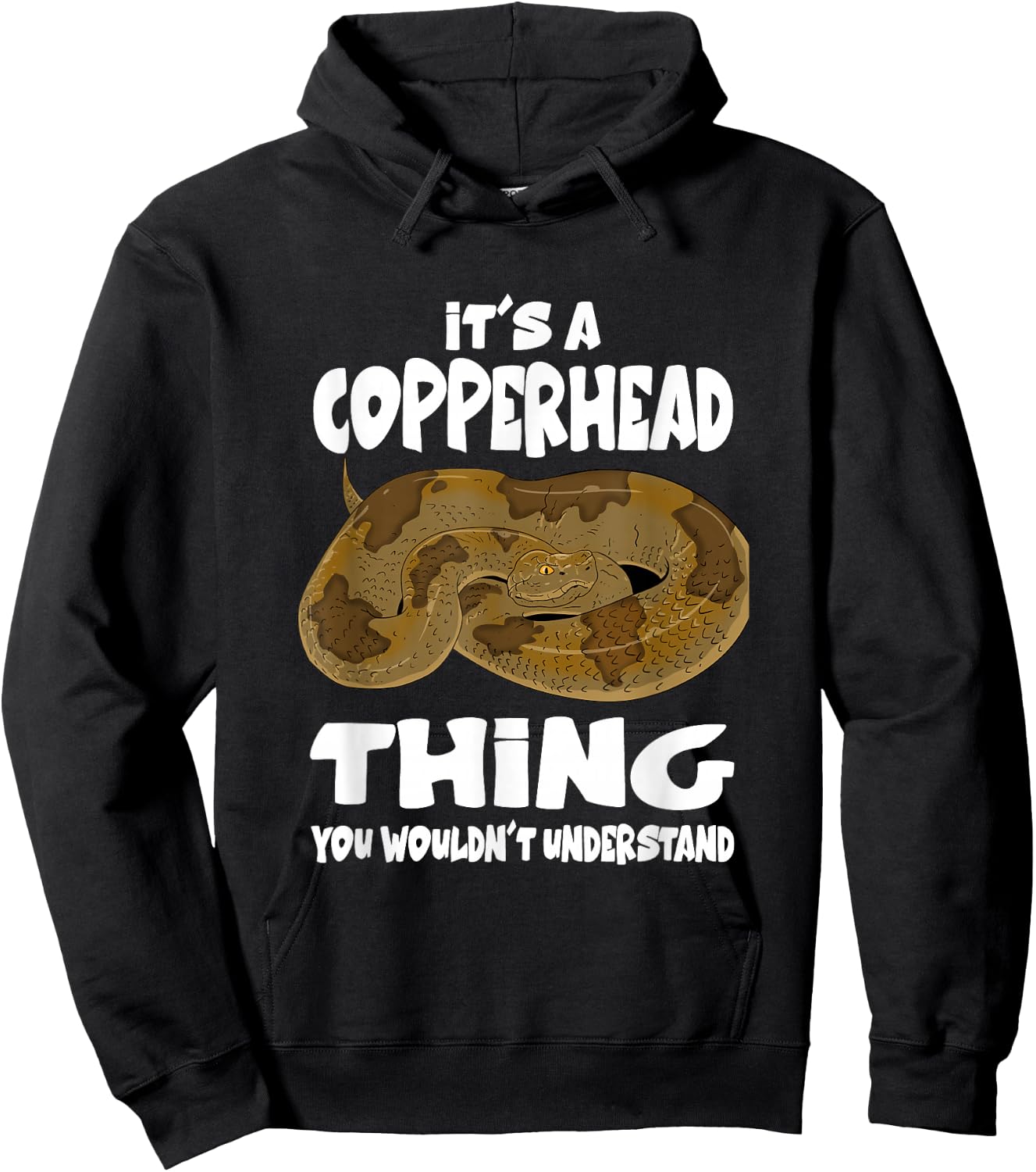It's A Copperhead Thing Snake Hoodie - Hoodie | Black