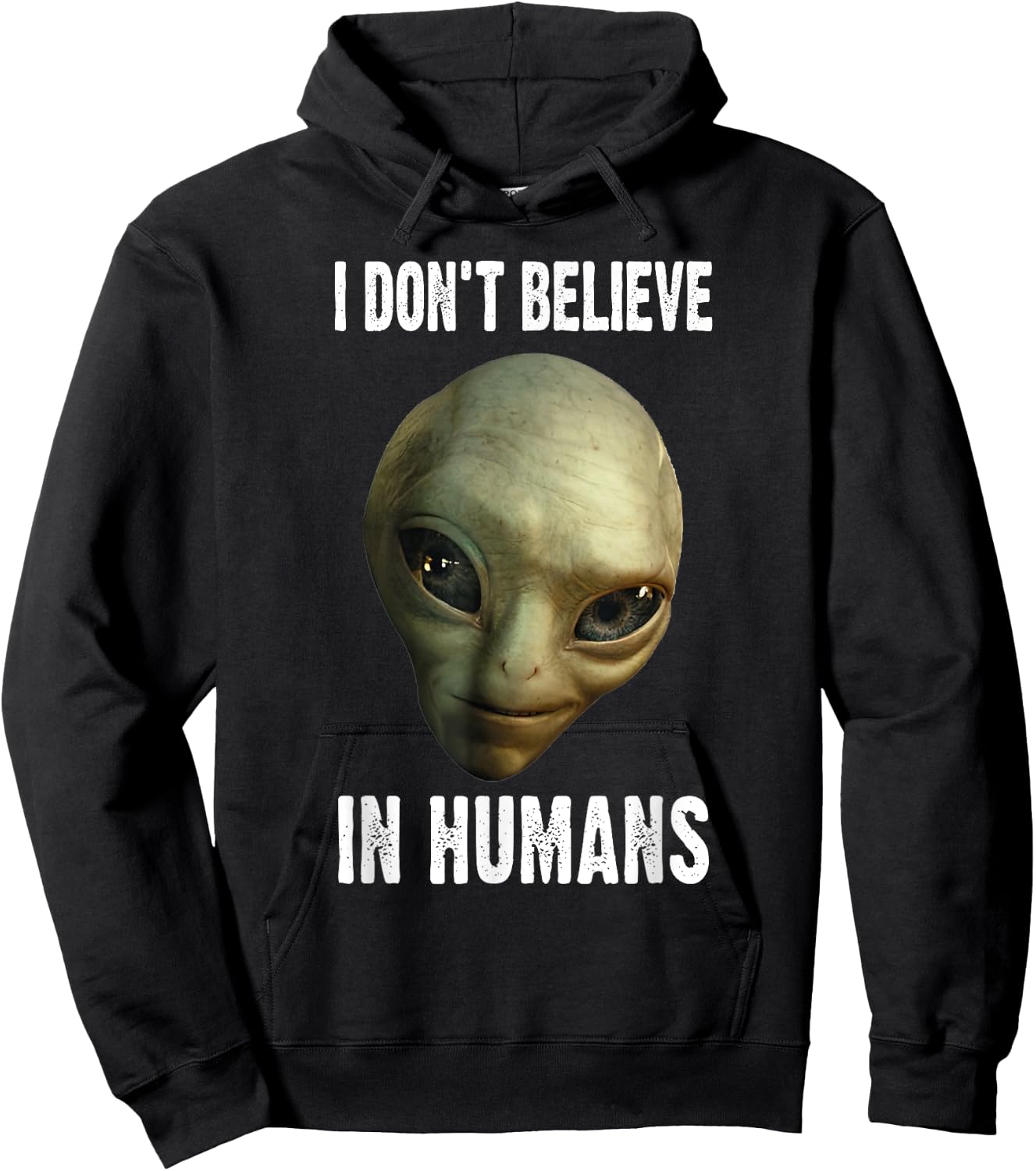 Green Turquoise Alien Face Halloween Costume Hoodie - Hoodie | Black