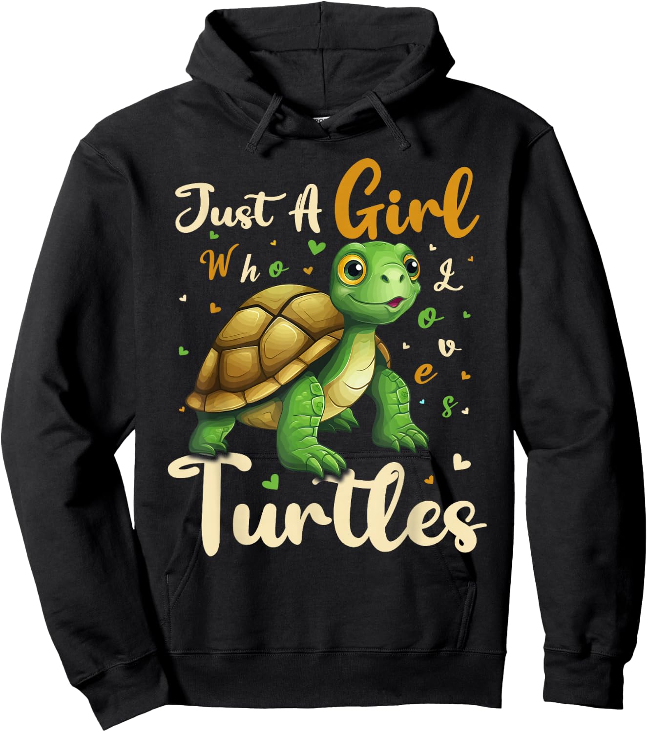 Turtle Lover Just A Girl Who Loves Turtles Hoodie - Hoodie | Black