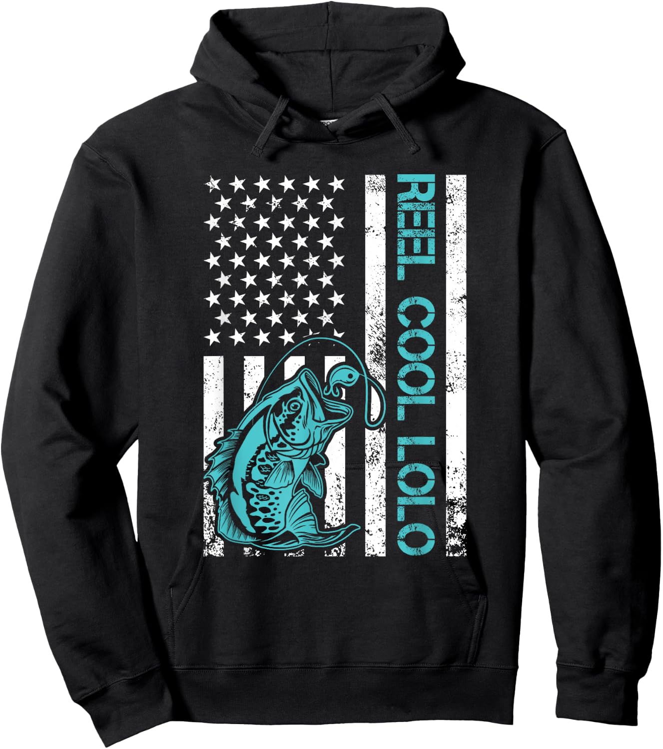 Reel Cool Lolo Fishing Shirt Funny Grandpa Father's Day Hoodie - Hoodie | Black