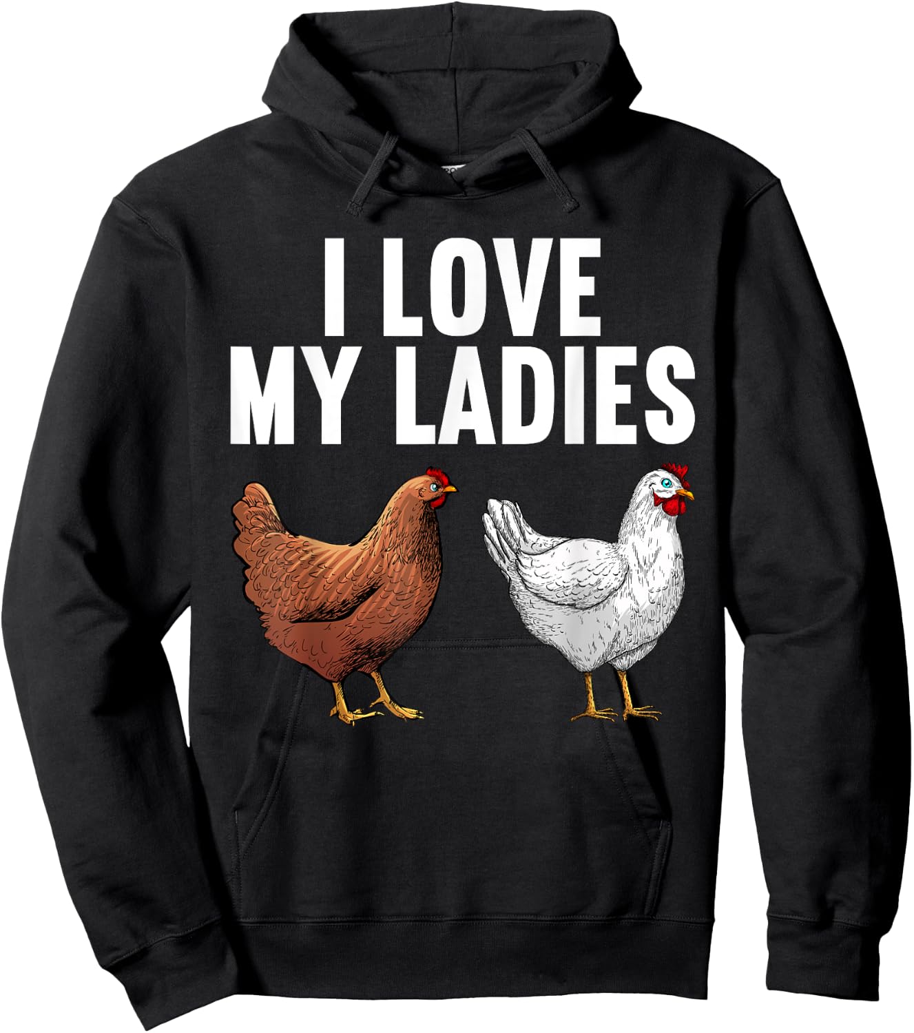 Cool Chicken Art Women Dad Rooster Chicken Farmer Hoodie - Hoodie | Black