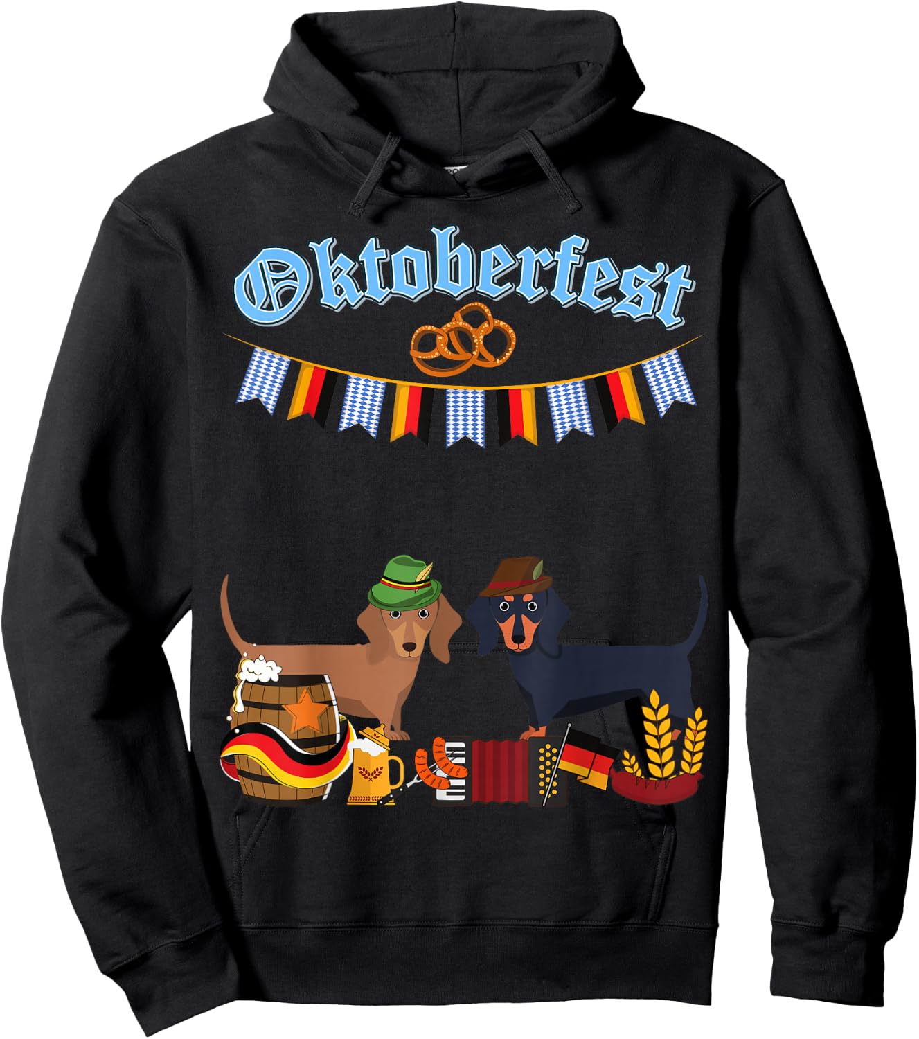 Dachshund Oktoberfest Hoodie - Hoodie | Black