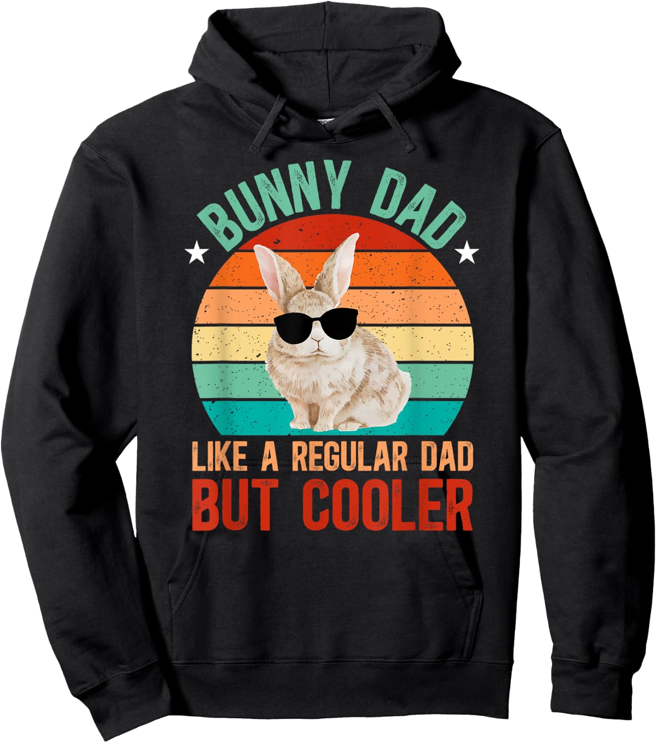 Bunny Dad Rabbit Owner Bunny Lover Rabbit Father Hoodie - Hoodie | Black