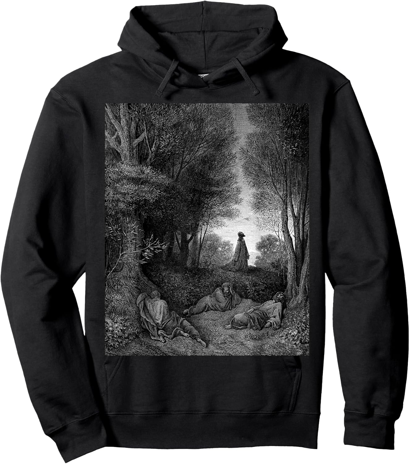 Jesus Praying in the Garden Gustave Dore Biblical Art Hoodie - Hoodie | Black