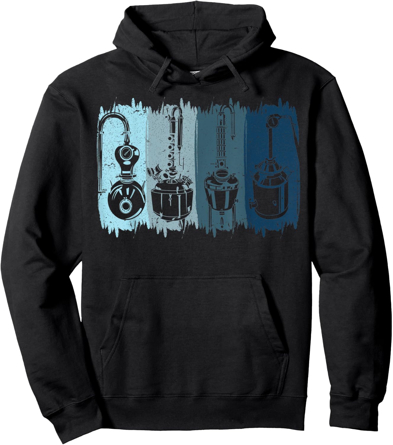 Vintage Distillery Beer Brewery Machinery Distillation Hoodie - Hoodie | Black