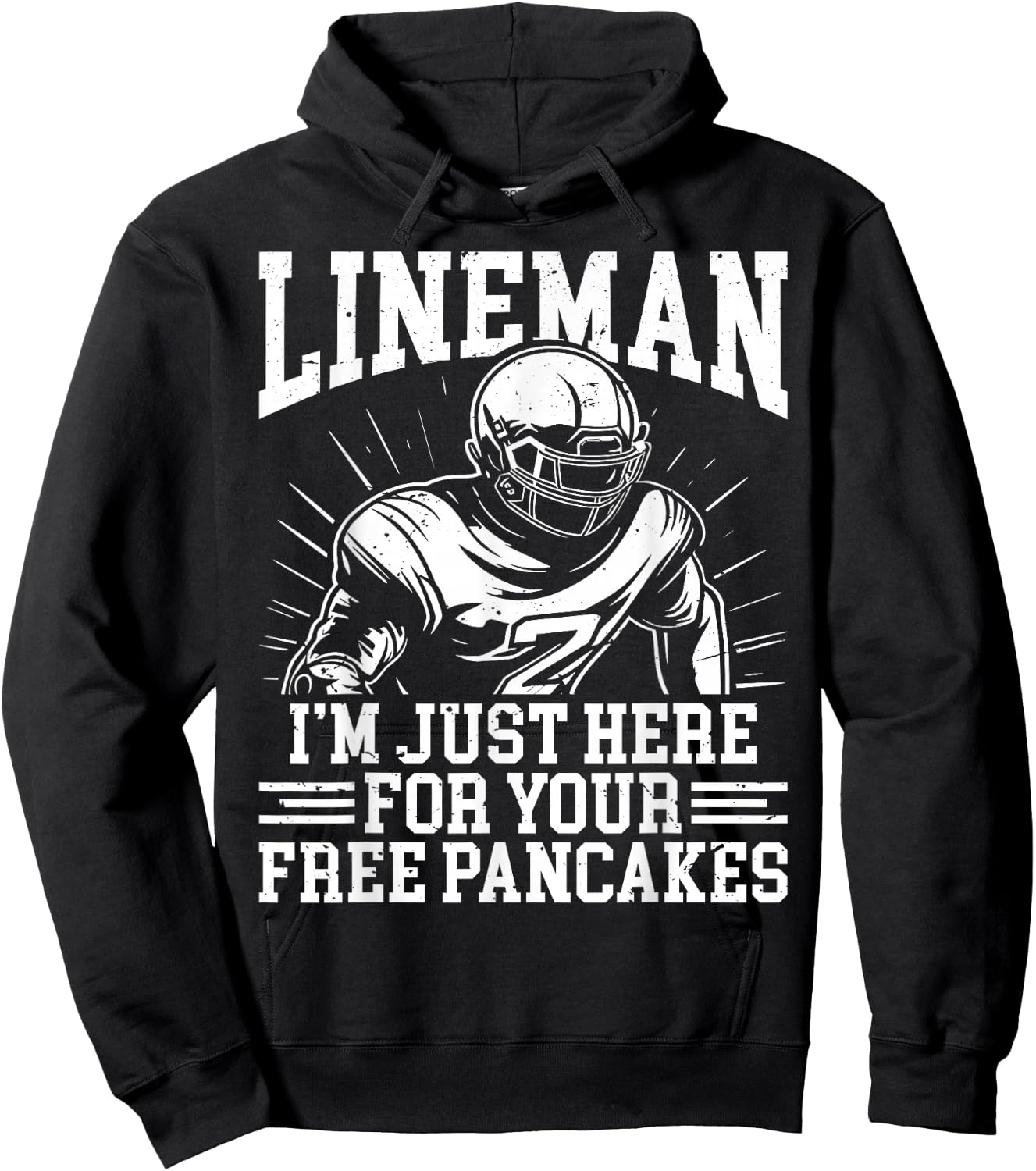 Offensive Lineman Gloves O Line American Football Player Hoodie - Hoodie | Black