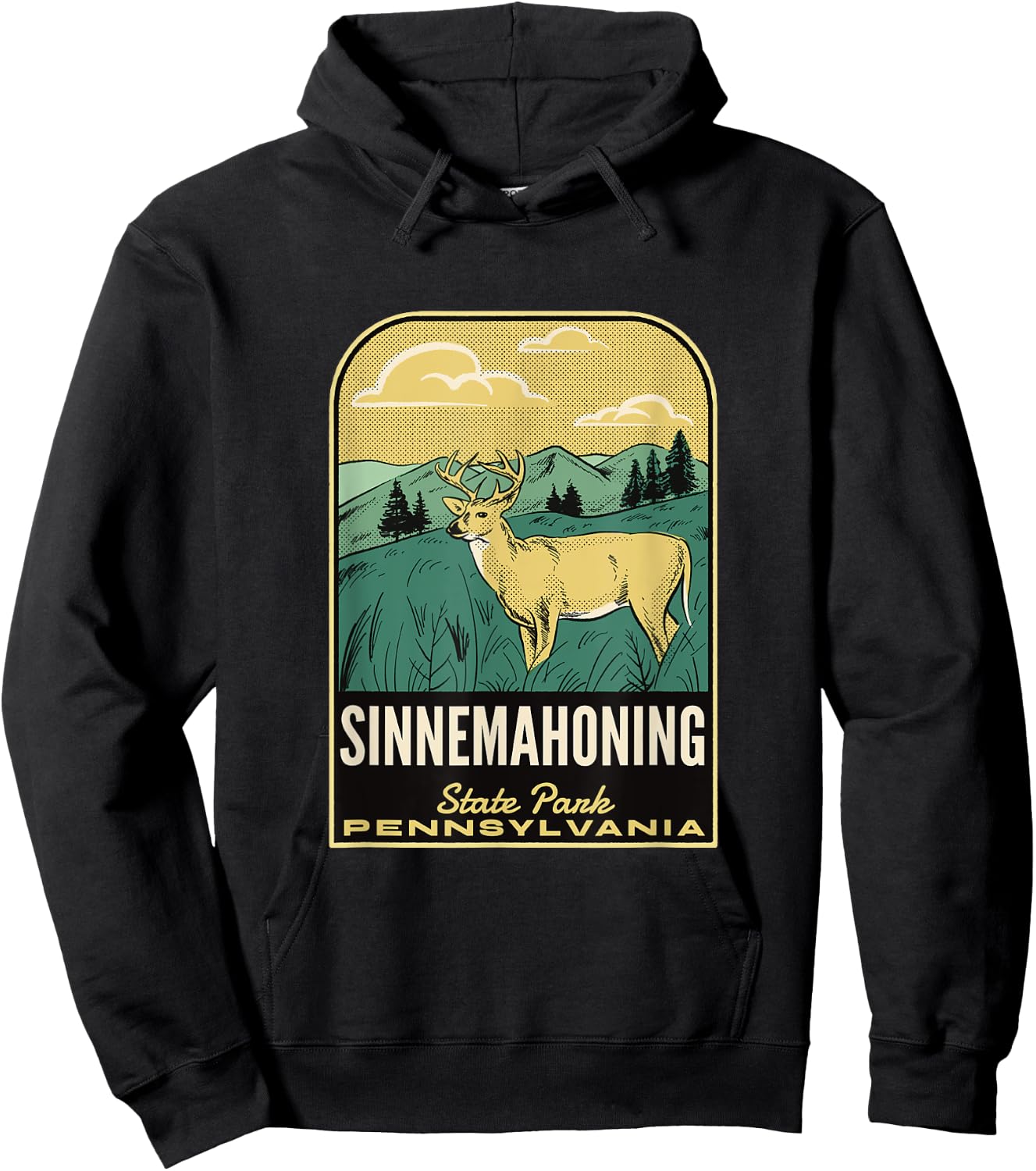 Sinnemahoning State Park PA Vintage Travel Hoodie - Hoodie | Black