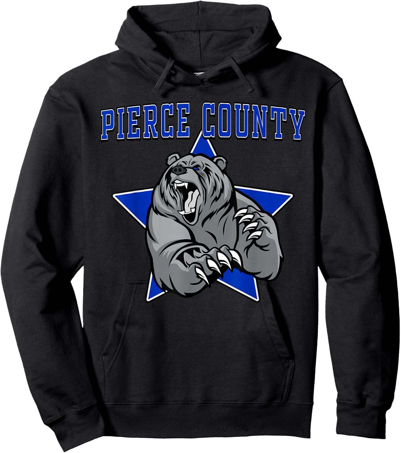 Pierce County Bears High School Team Spirit Hoodie - Hoodie | Black