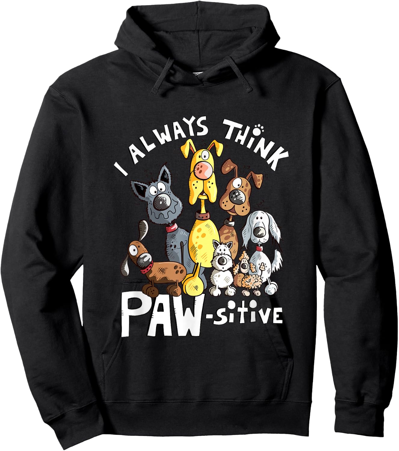 Colorful Dog Stack I Dog Team Hoodie - Hoodie | Black
