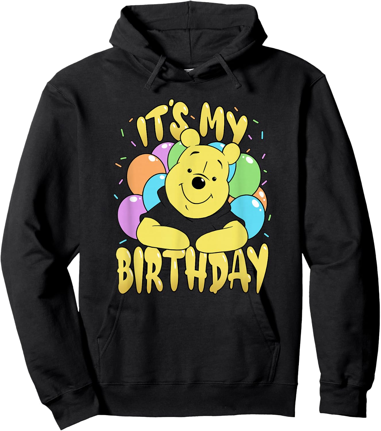 Disney Winnie The Pooh It's My Birthday Balloons Hoodie - Hoodie | Black