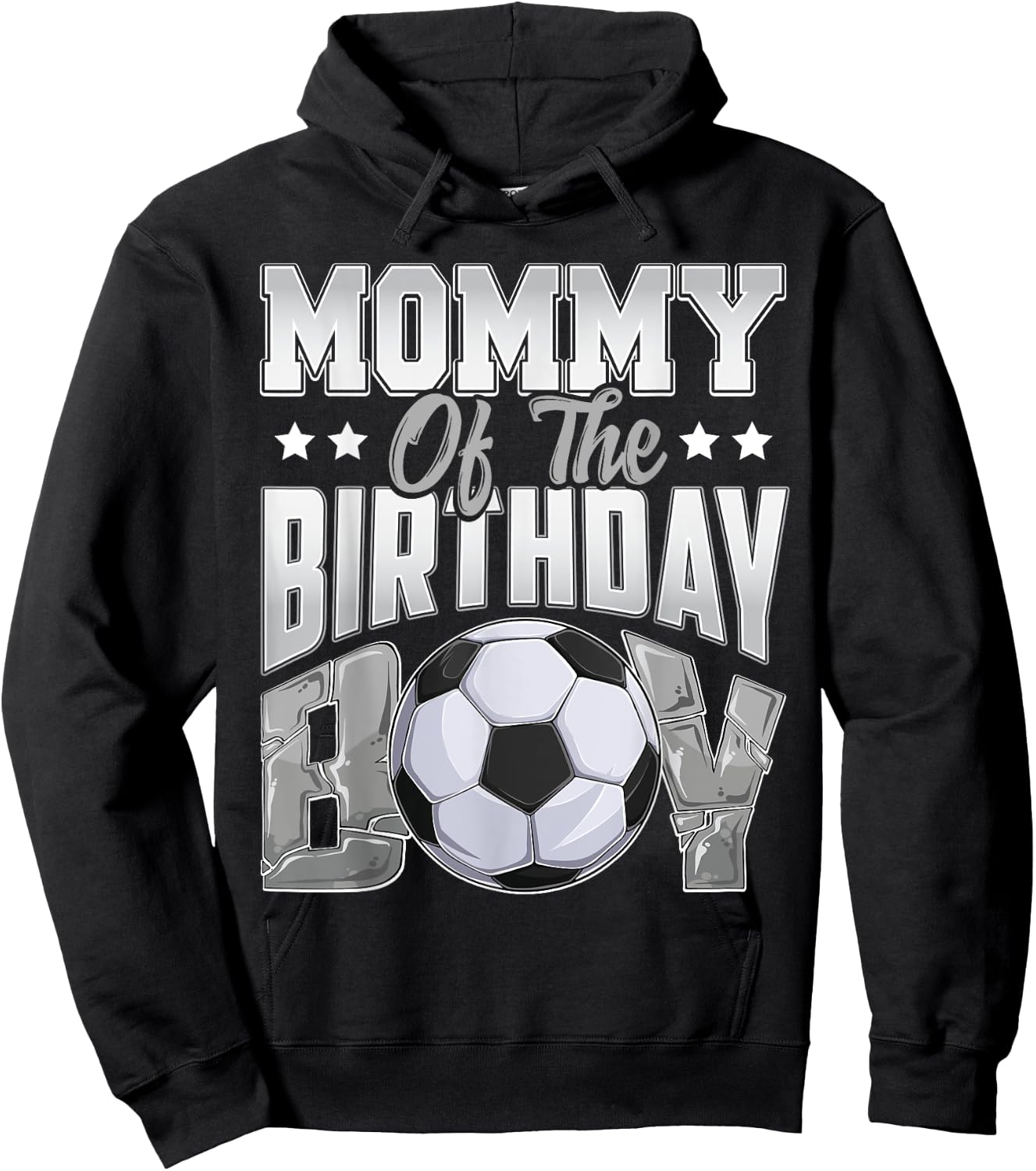 Mommy Soccer birthday Boy Family Baller b-day Party Hoodie - Hoodie | Black