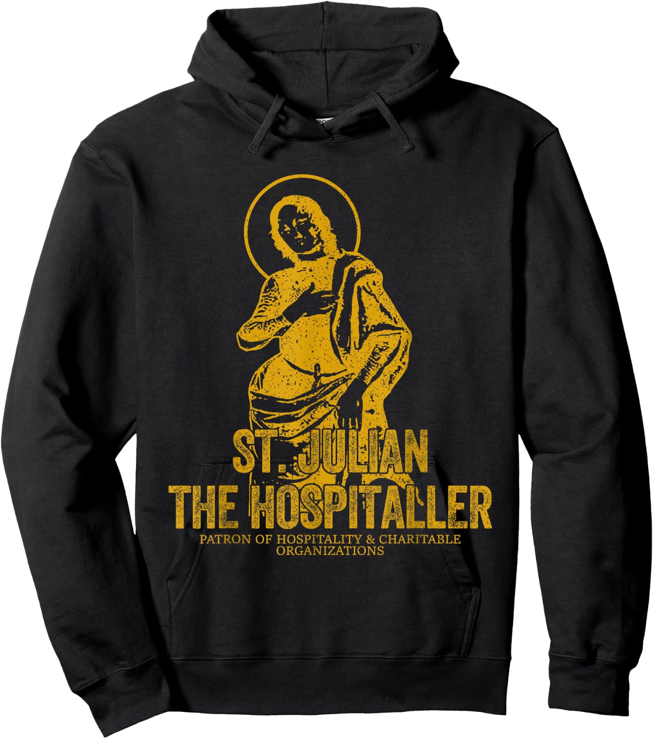 Catholicism Gold St. Julian The Hospitaller Christian Saint Hoodie - Hoodie | Black