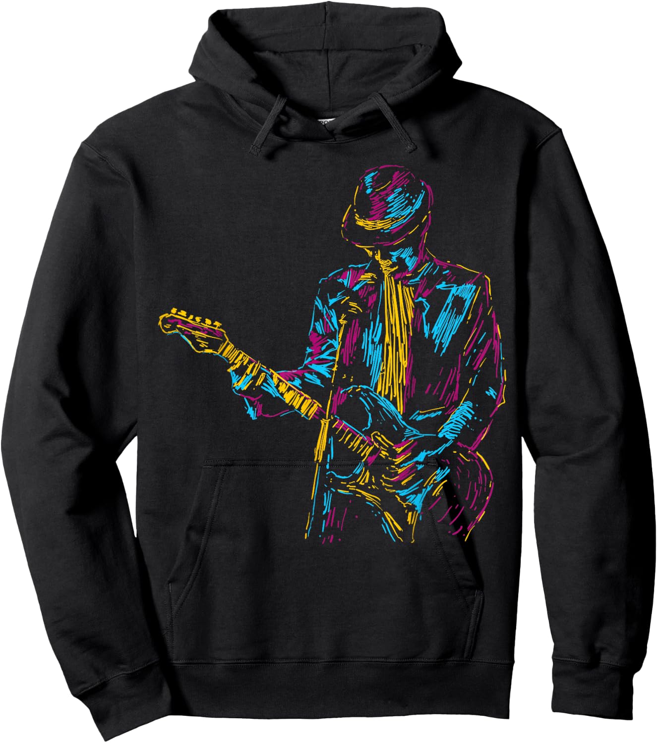 Abstract Art Musician Music Band bass Player Small Hoodie - Hoodie | Black