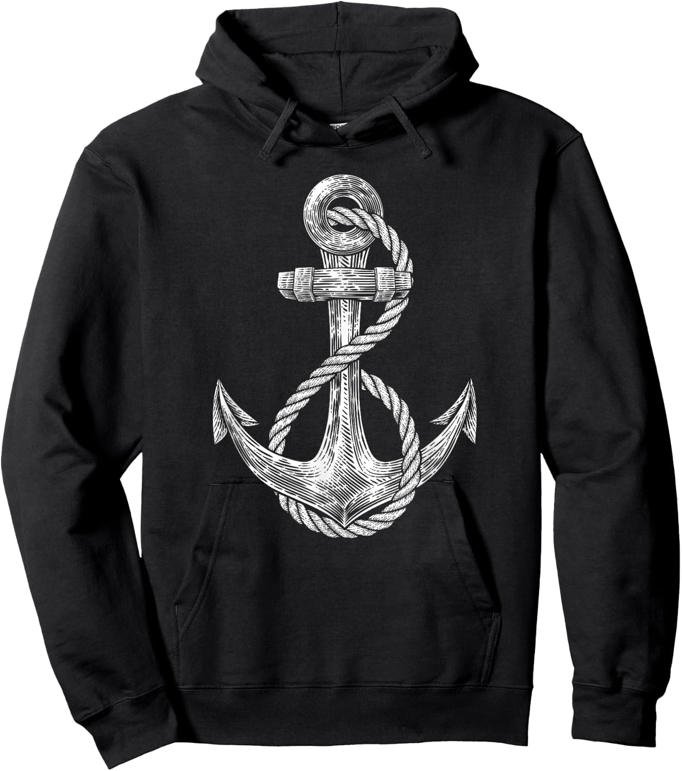 Anchor Rope Nautical Sailing Sail Sea Hoodie - Hoodie | Black